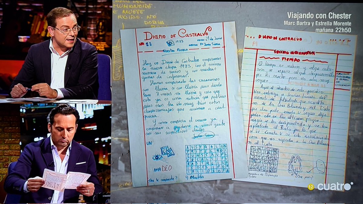 <a href="/Javier__Sierra/">Javier Sierra</a> <a href="/undefined/">Adam</a> Qué maravilla el Diario de Castralvo, con su maquetación y todo 😍