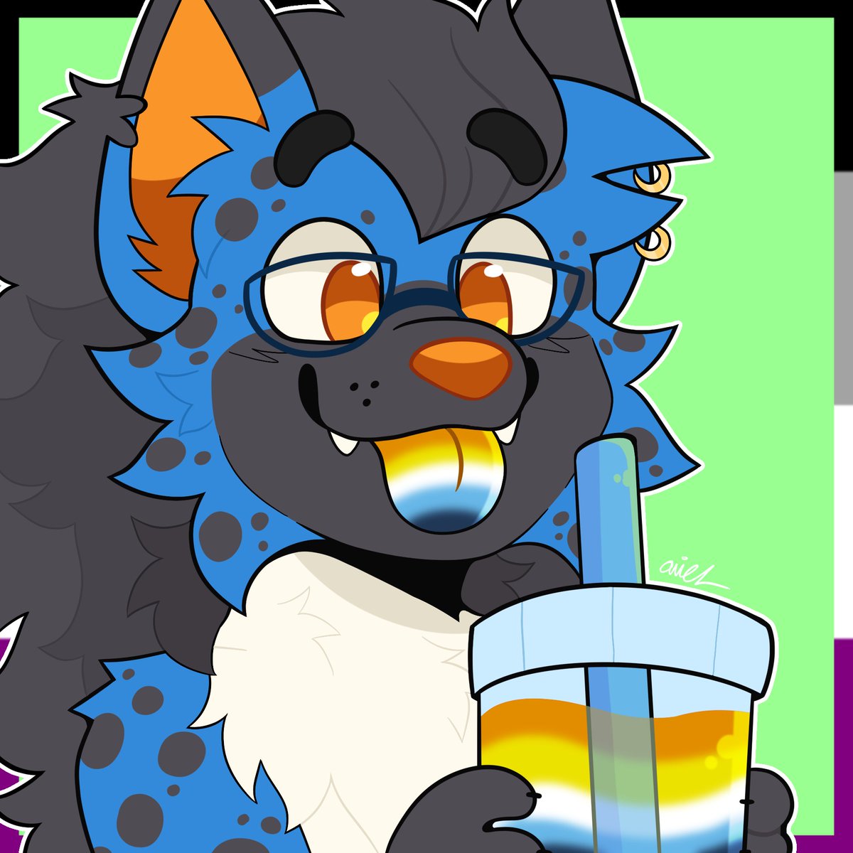 Dingus Hyena (@dingushyena) on Twitter photo Happy Pride Month to each and every one of my LGBTQ+ friends and family! 💙🏳️🌈
This year begins a new chapter of self discovery for me, and it may be a surprise to a lot; but I'm proud to identify as Aroace! 🧡💛🤍💙
This lovely icon was done by <a href="/vivianpawz/">vivianpawz 🌊 comms open</a>! 💙🧋 Happy Pride Month to each and every one of my LGBTQ+ friends and family! 💙🏳️🌈
This year begins a new chapter of self discovery for me, and it may be a surprise to a lot; but I'm proud to identify as Aroace! 🧡💛🤍💙
This lovely icon was done by <a href="/vivianpawz/">vivianpawz 🌊 comms open</a>! 💙🧋