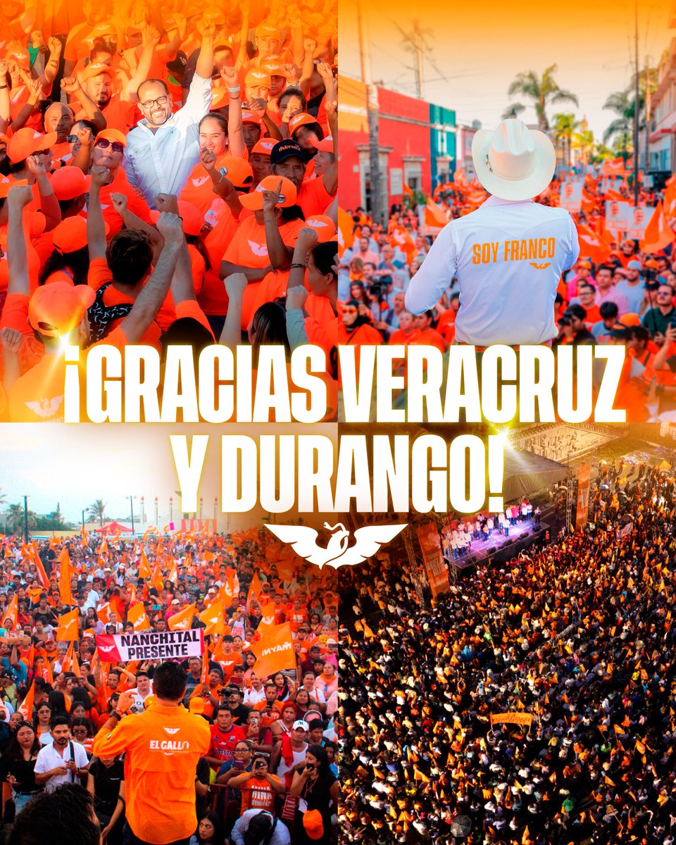 Hoy, la nueva alternativa de México 🇲🇽 dio un paso firme al futuro. ¡Gracias, Veracruz!, ¡Gracias, Durango!
