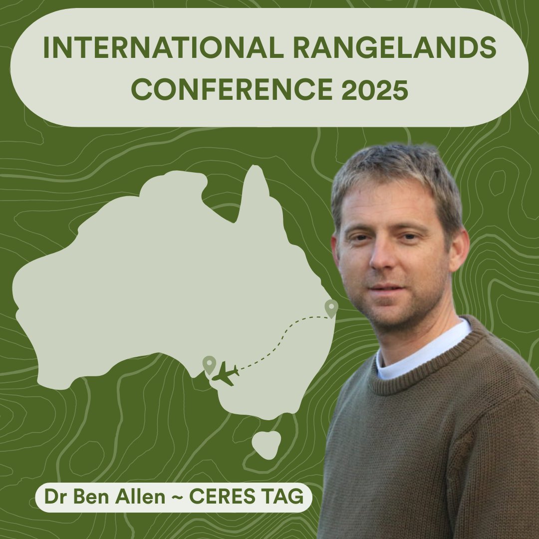 INTERNATIONAL RANGELANDS CONFERENCE 2025!

Join Dr. Ben Allen from CERES TAG in Adelaide for a workshop on "Global Rangelands Standard and Monitoring Systems." Discover how CERES TAG promotes sustainable farming, biosecurity and land management. 

See you there!
