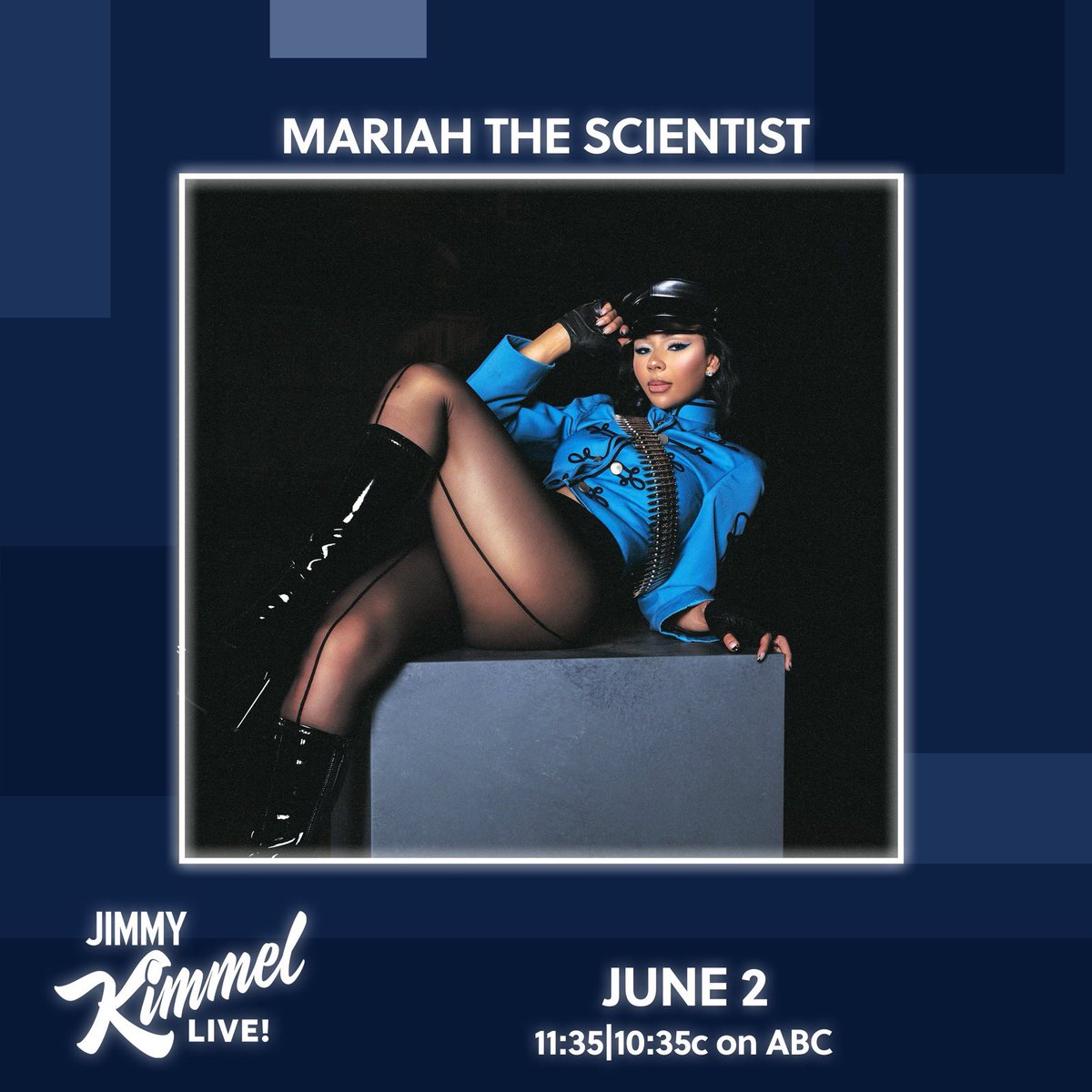 Mariah the Scientist will be featured on <a href="/JimmyKimmelLive/">Jimmy Kimmel Live</a> tomorrow June 2nd on ABC.