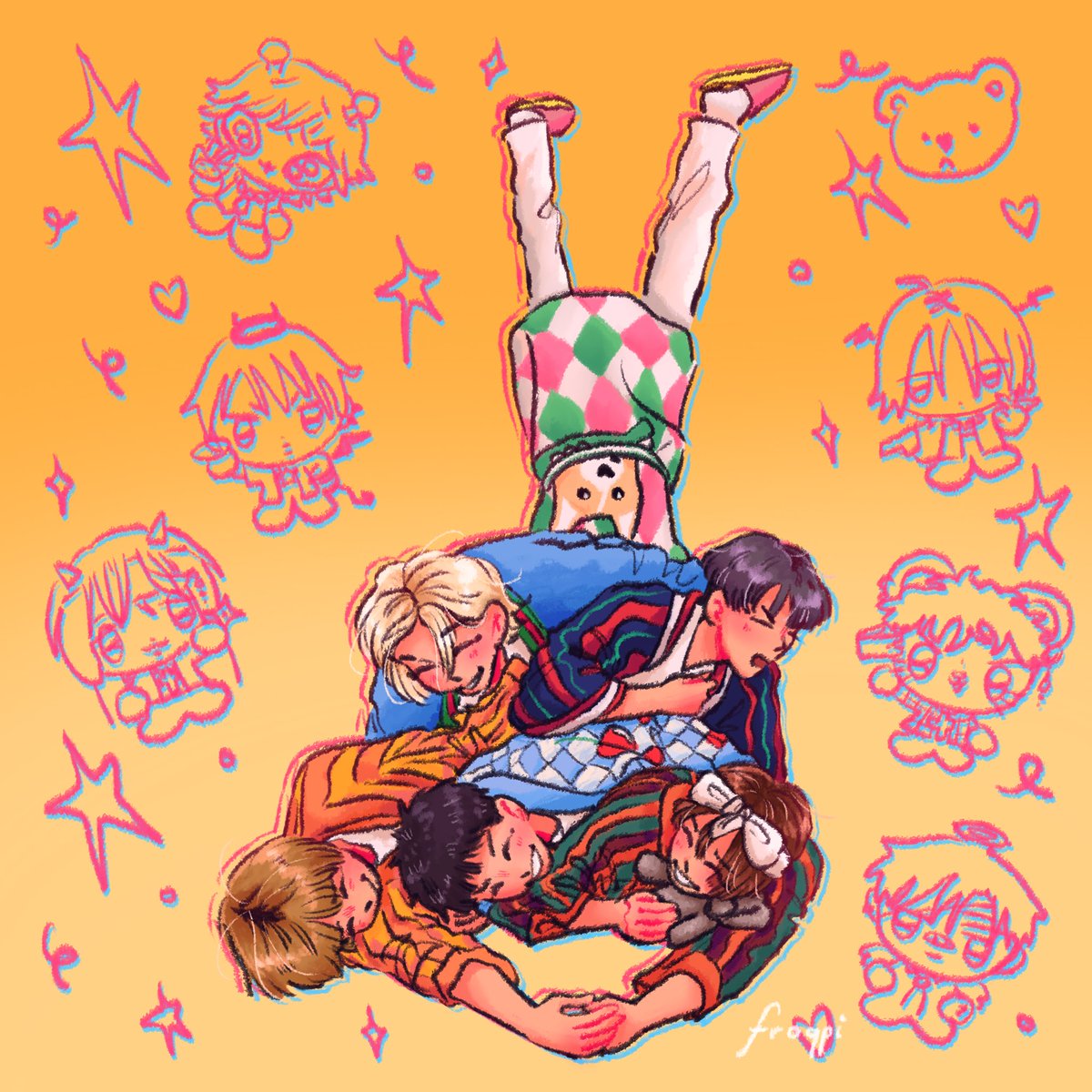 froqpi's tweet image. p1h pile be upon ye #p1harmony #p1harmonyfanart