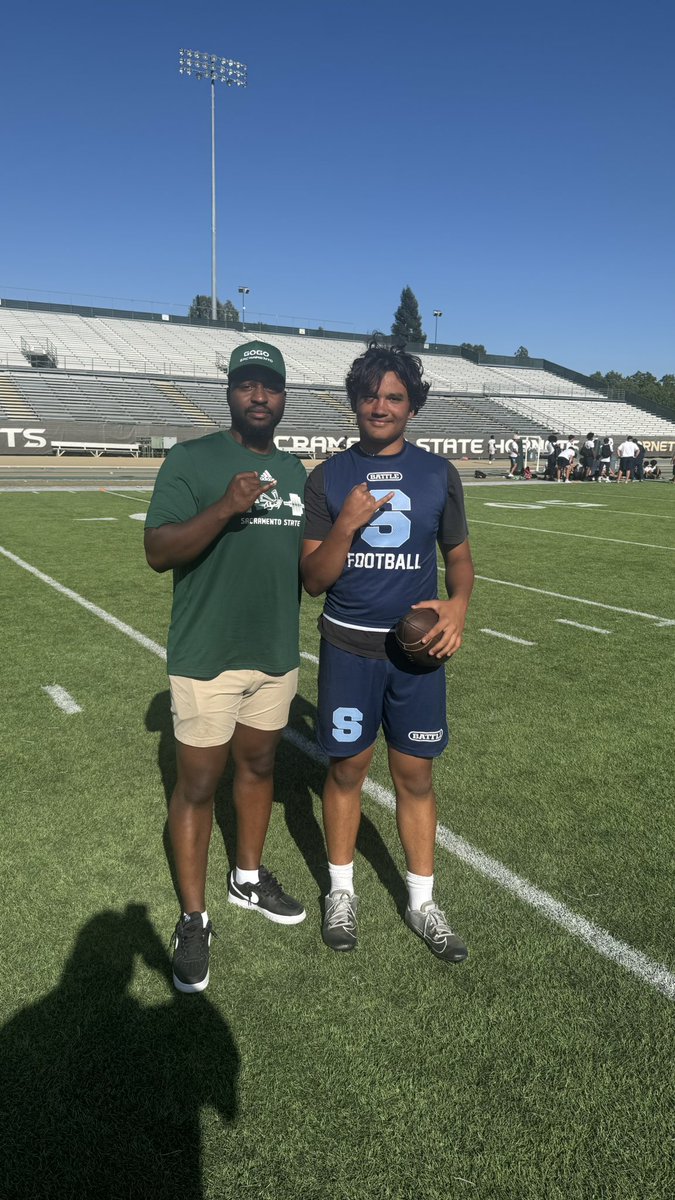 Donovan Shirley (@dshirl08) on Twitter photo After a great conversation with Coach Merchant I am blessed to receive an offer to Sac. St.
<a href="/BrennanMarion4/">Coach Marion</a> <a href="/CoachKMerch/">Ken Merchant</a> <a href="/SalesianFB/">Salesian Mustangs Football</a> <a href="/FootballKingpin/">Coach Atkins</a> <a href="/Throw_2_Win/">Coach Sam Fisher</a> <a href="/Coast2CoastBSM/">Coast 2 Coast Recruiting</a> <a href="/GregBiggins/">Greg Biggins</a> <a href="/RivalsFriedman/">Adam Friedman</a> After a great conversation with Coach Merchant I am blessed to receive an offer to Sac. St.
<a href="/BrennanMarion4/">Coach Marion</a> <a href="/CoachKMerch/">Ken Merchant</a> <a href="/SalesianFB/">Salesian Mustangs Football</a> <a href="/FootballKingpin/">Coach Atkins</a> <a href="/Throw_2_Win/">Coach Sam Fisher</a> <a href="/Coast2CoastBSM/">Coast 2 Coast Recruiting</a> <a href="/GregBiggins/">Greg Biggins</a> <a href="/RivalsFriedman/">Adam Friedman</a>