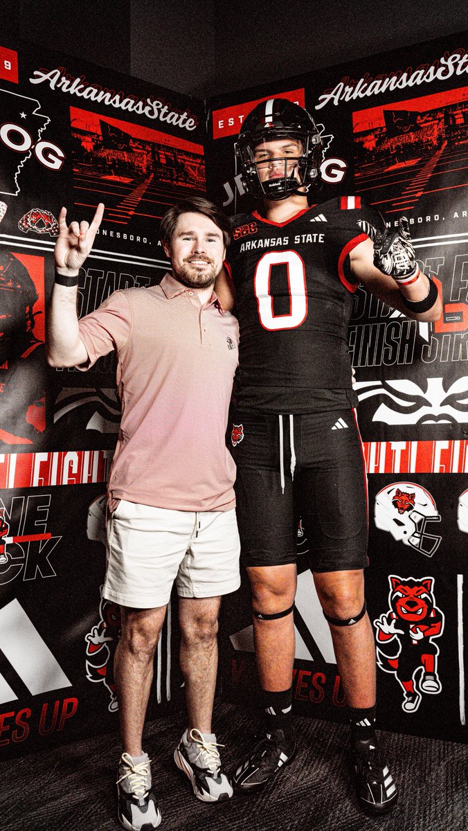 William Mayes 6,6 230lbs 2026 TE (@william_mayes_) on Twitter photo Thank you to the whole <a href="/AStateFB/">Arkansas State Football</a> staff for showing me and my dad around Jonesboro this weekend! Thank you to the whole <a href="/AStateFB/">Arkansas State Football</a> staff for showing me and my dad around Jonesboro this weekend!