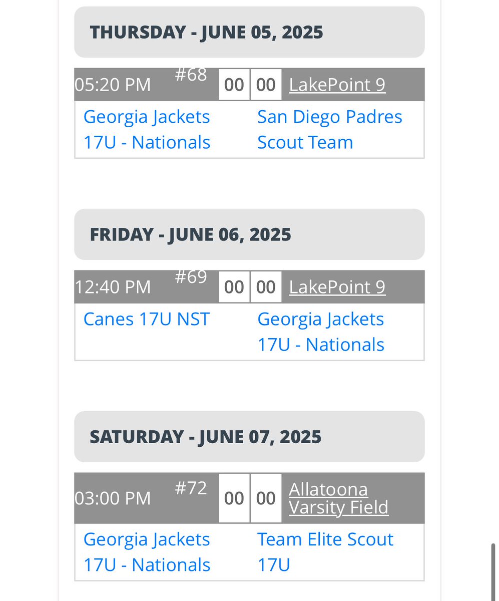 Ryan Williams (@rlw_gajackets) on Twitter photo Didnโt swing it well enough today but some good stuff heading into NPI
<a href="/Sammoore_37/">Sam Moore</a> 5 IP 8K T91
<a href="/TurkWilliams15/">Turk Williams</a> 2 IP 2K T88
<a href="/ellis_alldredge/">Ellis Alldredge 2026</a> 4 IP 1K T89
<a href="/Charles_Chap10/">Charles Chappelle</a> 2Bx2
<a href="/CarsonSnipes1/">Carson Snipes 2026</a> 2B
<a href="/lukenitkowski27/">Luke Nitkowski</a> <a href="/newellhudson4/">Hudson Newell</a> <a href="/hudsonp2026/">Hudson Phillips 2026</a> <a href="/MasonMeehan2/">Mason Meehan</a> w 1Bs
NPI Thursday! Didnโt swing it well enough today but some good stuff heading into NPI
<a href="/Sammoore_37/">Sam Moore</a> 5 IP 8K T91
<a href="/TurkWilliams15/">Turk Williams</a> 2 IP 2K T88
<a href="/ellis_alldredge/">Ellis Alldredge 2026</a> 4 IP 1K T89
<a href="/Charles_Chap10/">Charles Chappelle</a> 2Bx2
<a href="/CarsonSnipes1/">Carson Snipes 2026</a> 2B
<a href="/lukenitkowski27/">Luke Nitkowski</a> <a href="/newellhudson4/">Hudson Newell</a> <a href="/hudsonp2026/">Hudson Phillips 2026</a> <a href="/MasonMeehan2/">Mason Meehan</a> w 1Bs
NPI Thursday!