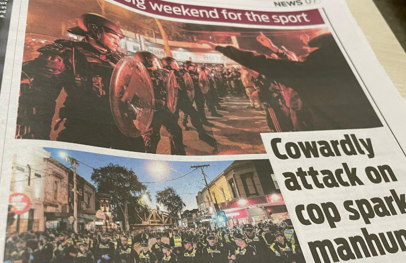 Are we surprised that football fans vented their frustration at aheavy-handed and provocative police presence staring them down?

Either #vicpol is stupid, or this was an intentional move to create fodder for the anti-football media.

#aleaguegf