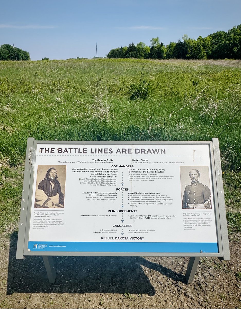 liz_july4th's tweet photo. In early September 1862, #LittleCrow and his warriors attacked an U.S. Campsite at night that turned to be known as the Battle of #BirchCoulee
The preserved battlefield is located in #Morton #MN and is one of several battles that took place during the US-#Dakota War of 1862 👇👇