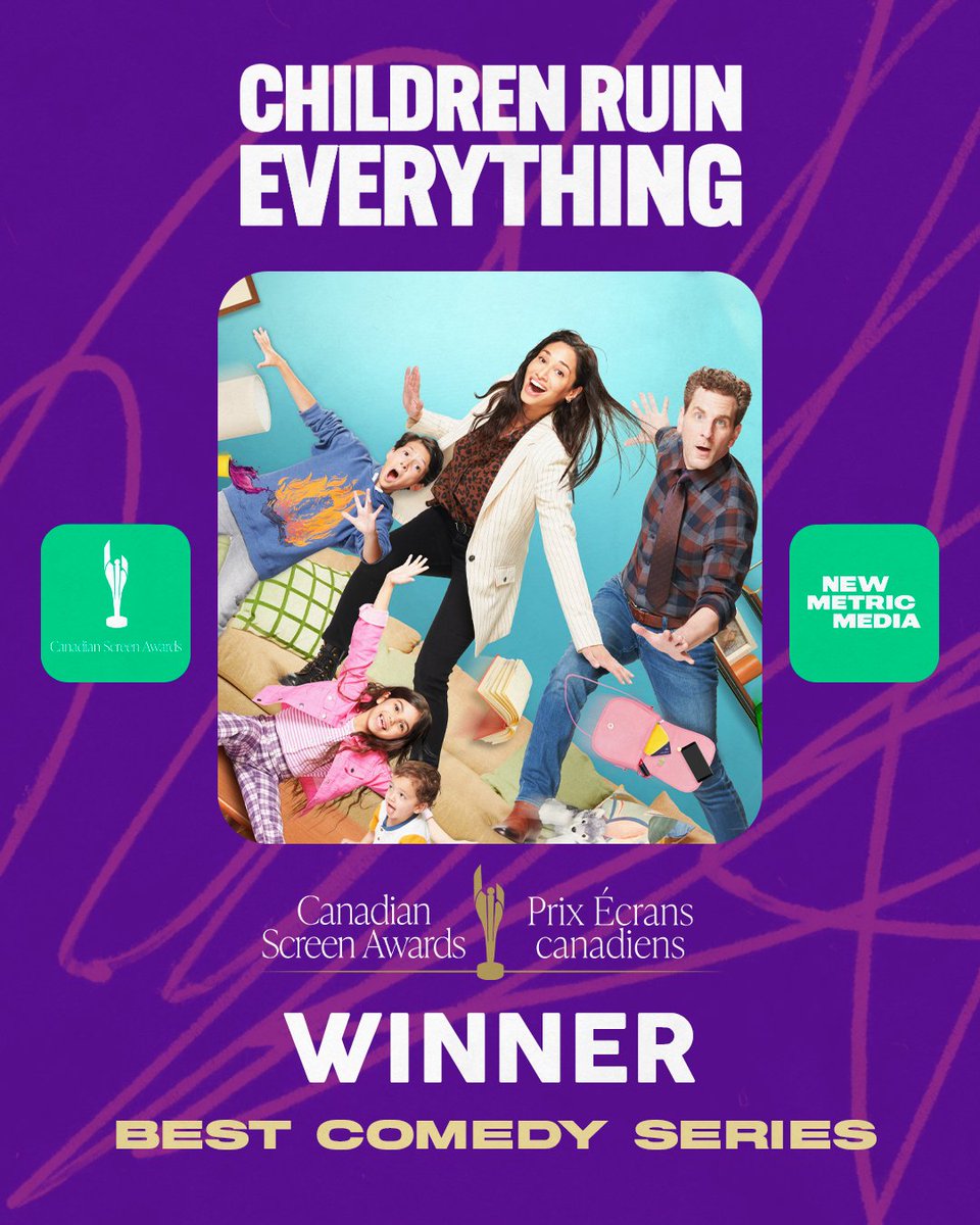 What an honour! Thank you to <a href="/TheCdnAcademy/">The Canadian Academy</a> for this amazing award. Congratulations to everyone involved who helped us accomplish winning Best Comedy Series at the Canadian Screen Awards ❤️