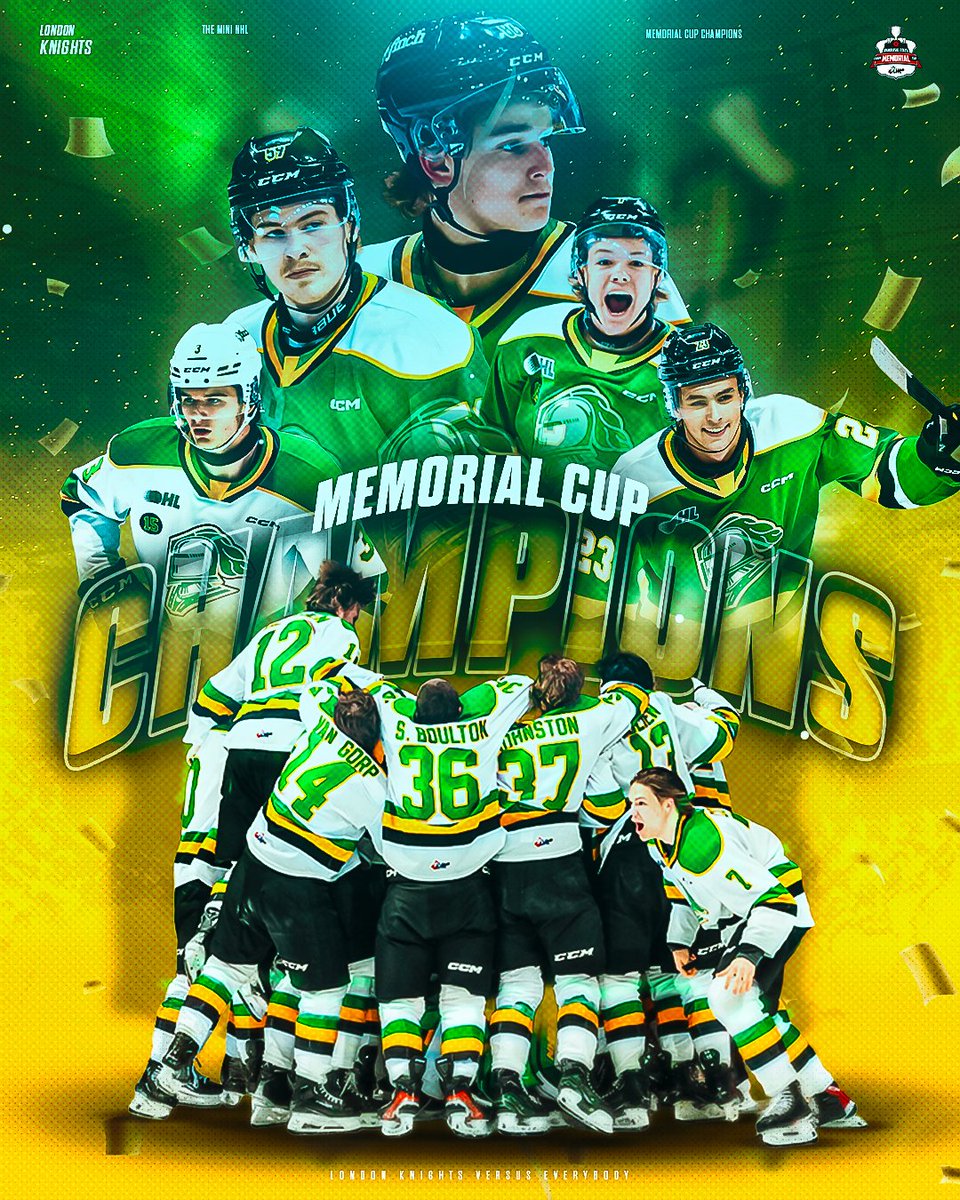 Joshua_McL21's tweet image. THE LONDON KNIGHTS ARE YOUR 2025 MEMORIAL CUP CHAMPIONS!!!

#MemorialCup