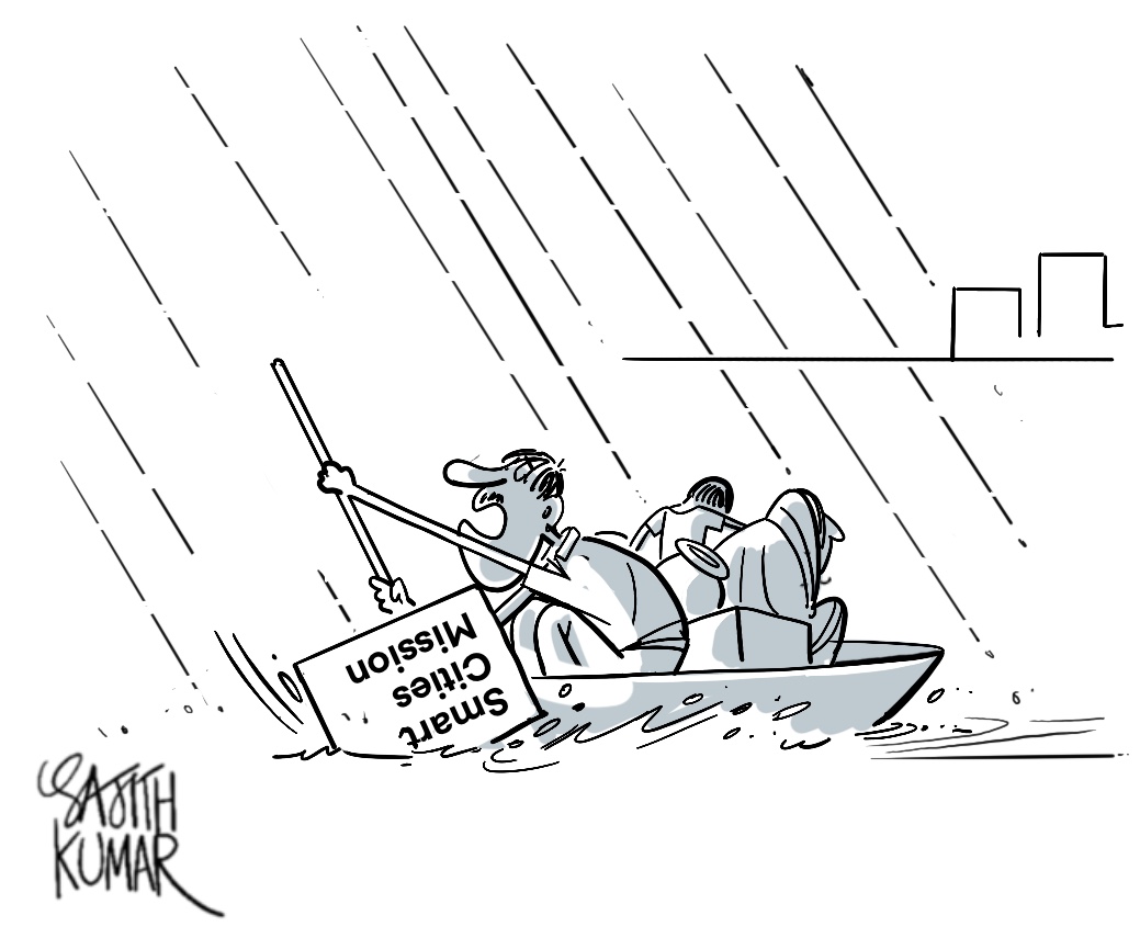 #SmartCitiesMission #Monsoon cartoon <a href="/DeccanHerald/">Deccan Herald</a>