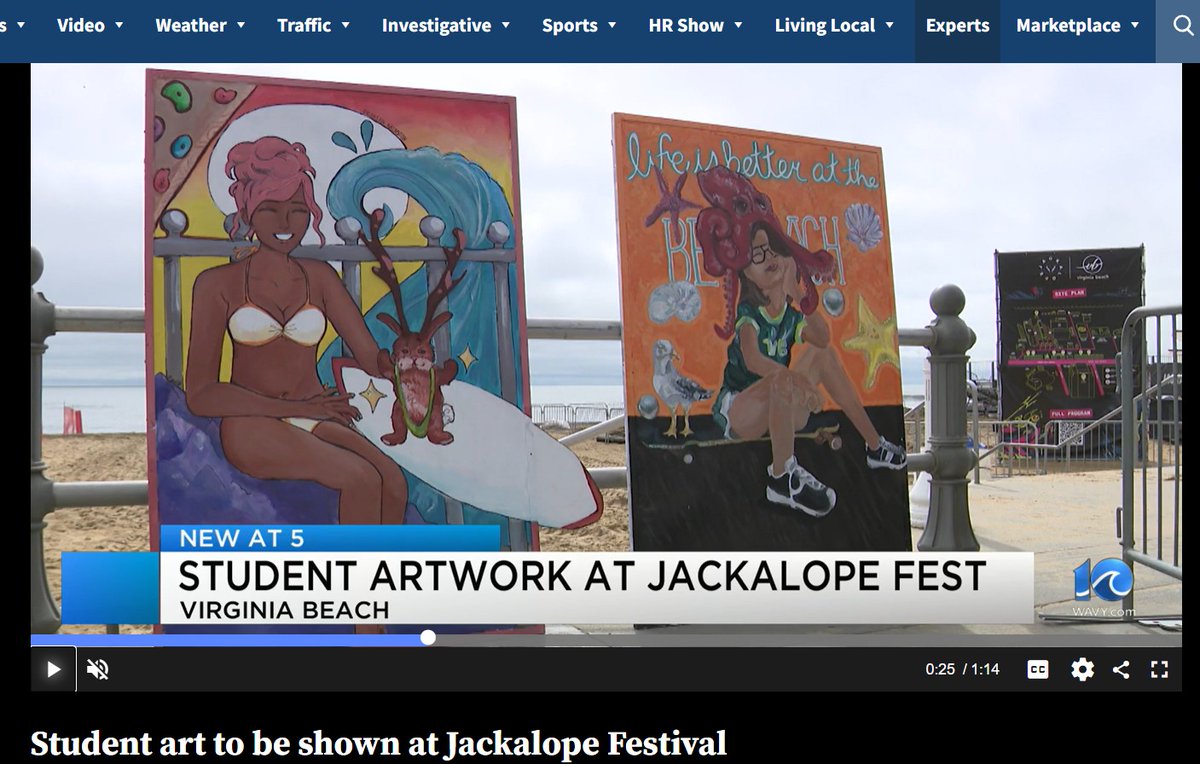 Congratulations to our students who created these two murals &amp; got TV coverage of their art!! Check it out: wavy.com/video/student-…