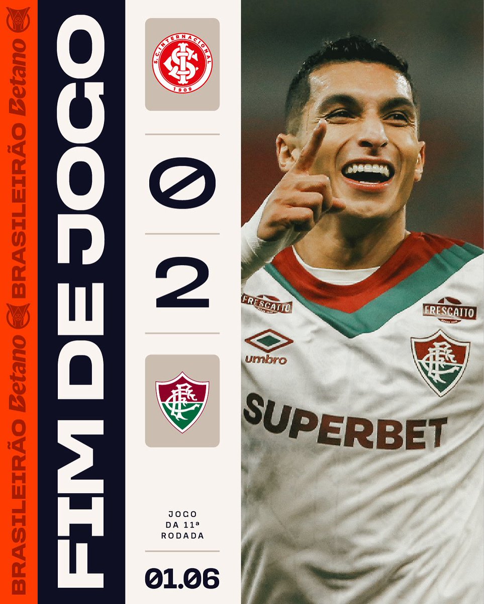 FLU VENCE FORA DE CASA! 

O @fluminensefc ganha do @scinternacional pelo placar de 0x2, no Beira-Rio, e garante três pontos em jogo fora de casa! 

📸: Lucas Merçon