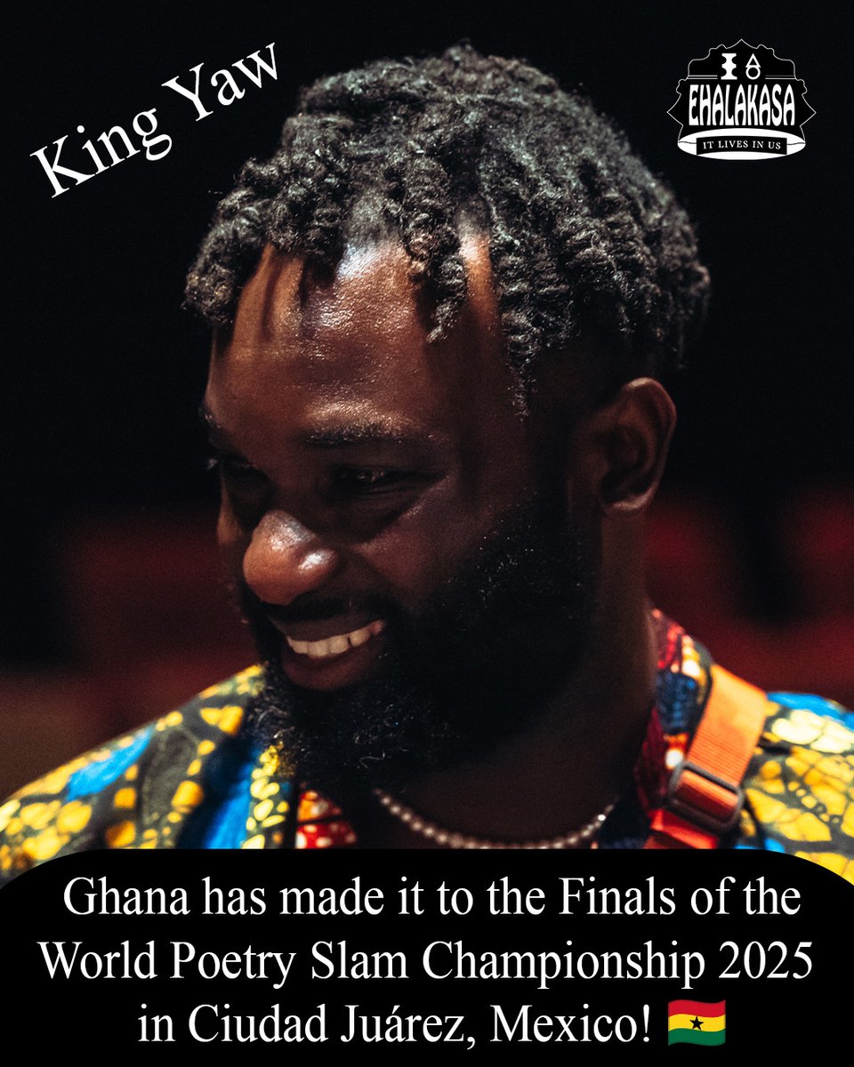 🇬🇭 GHANA IS IN THE FINALS! 🎤🔥
From 🇧🇷 to 🇹🇬 to 🇲🇽 we’ve walked the talk and rhymed the road.
Proud to lead Ghana into the Finals of the World Poetry Slam Championship 2025 in Ciudad Juárez!
Ghana rises. Ghana delivers.
#SlamWorldCup  #WPSO #Ehalakasa
youtu.be/lFf3Ibjmr_g