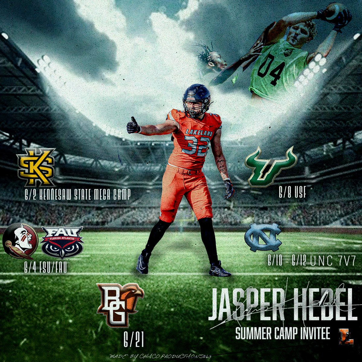 JHebel88's tweet image. 2025 Summer Camp schedule! Can’t wait to come compete and meet some coaches, also build some relationships along the way! I’m coming coaches be ready! @coachhenn12 @damheswift_3 @JakeCha75280315 @LHSNaughts @CountyPolk @tampafootballFL @polk_way @DylanOliver23 @H2_Recruiting…