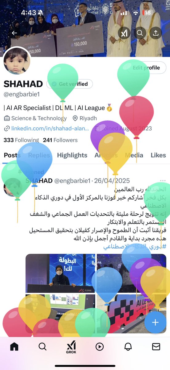 SHAHAD (@engbarbie1) on Twitter photo It’s my birthday 
🥳🥳🥳
21 years full of love and happiness 🤍🤍🤍 It’s my birthday 
🥳🥳🥳
21 years full of love and happiness 🤍🤍🤍
