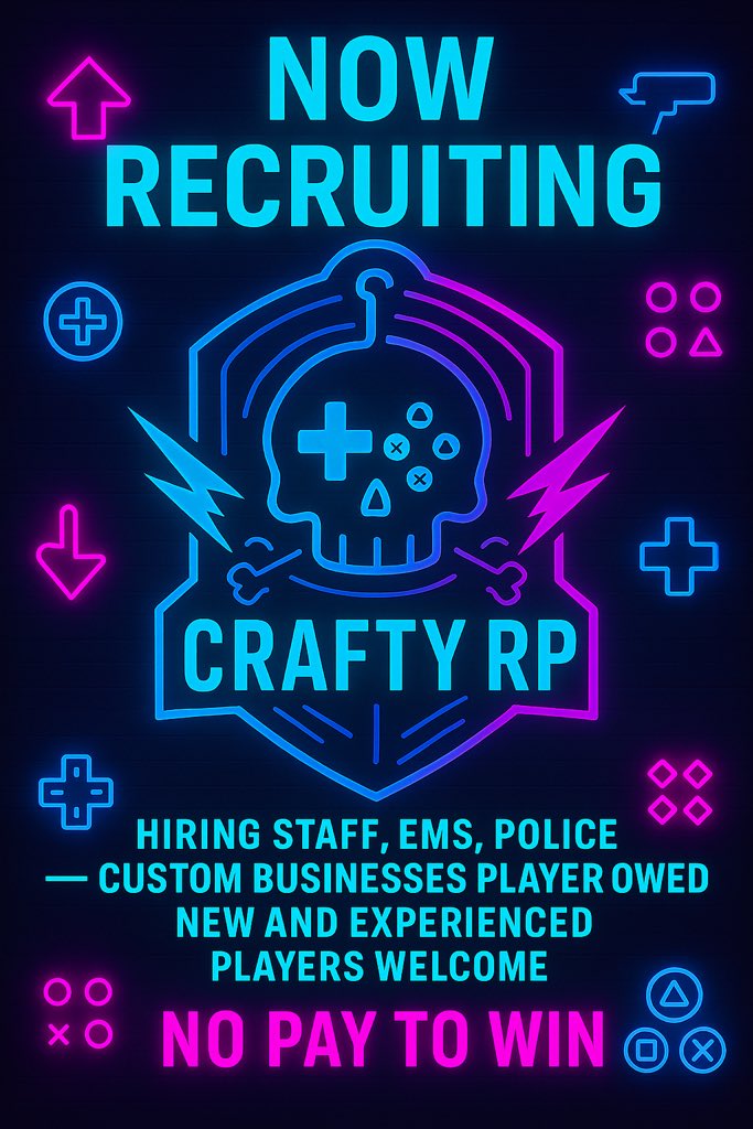 ShockZ_ModZ's tweet image. Come join our new city! Beginner friendly, looking to learn, help, and grow together. No p2w  Recruiting all departments, all jobs. Gangs available, drugs, cars and more.   discord.gg/jdHJXPmHcN

#GTA #GTA5 #GTAV #FiveM #GTARP