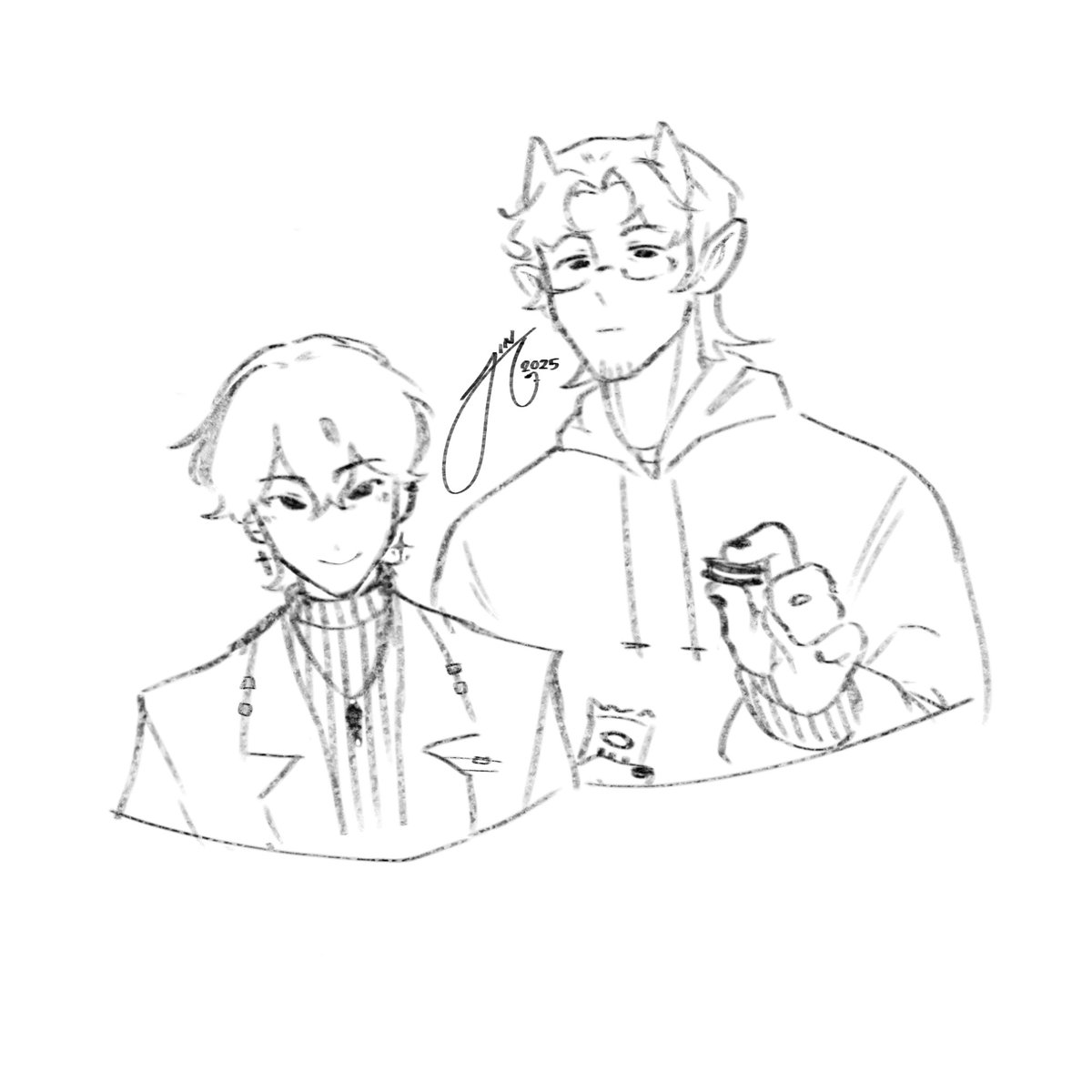 _metasire's tweet image. me and @SepTact_ 

quick doodle and gift for the stinker !!