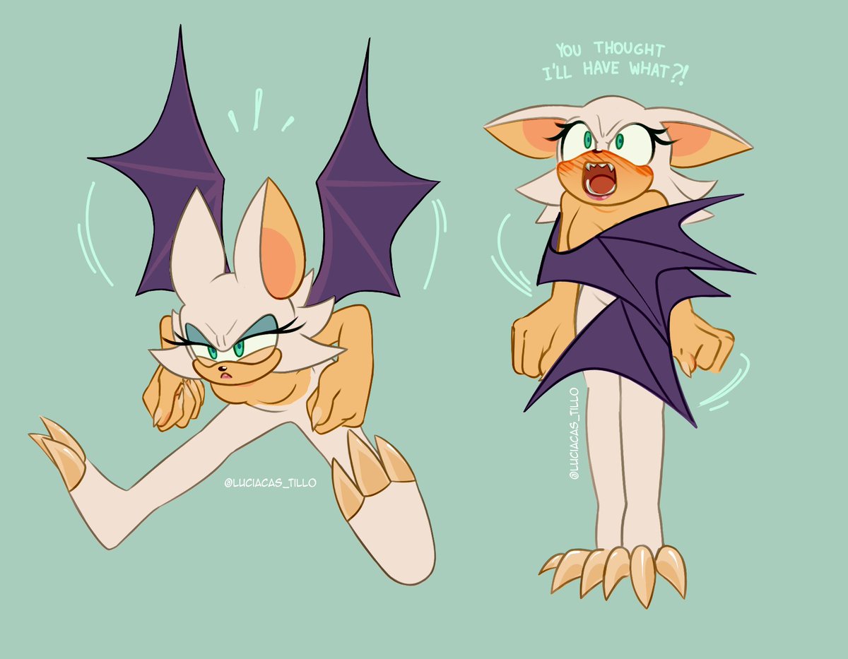 LuciaCas_tillo's tweet image. Someone headcanon my headcanon design; that Rouge shaves and that's why in many of her outfits she seems to have no fur 😭🩷
#RougeTheBat #SonicTheHedgehog