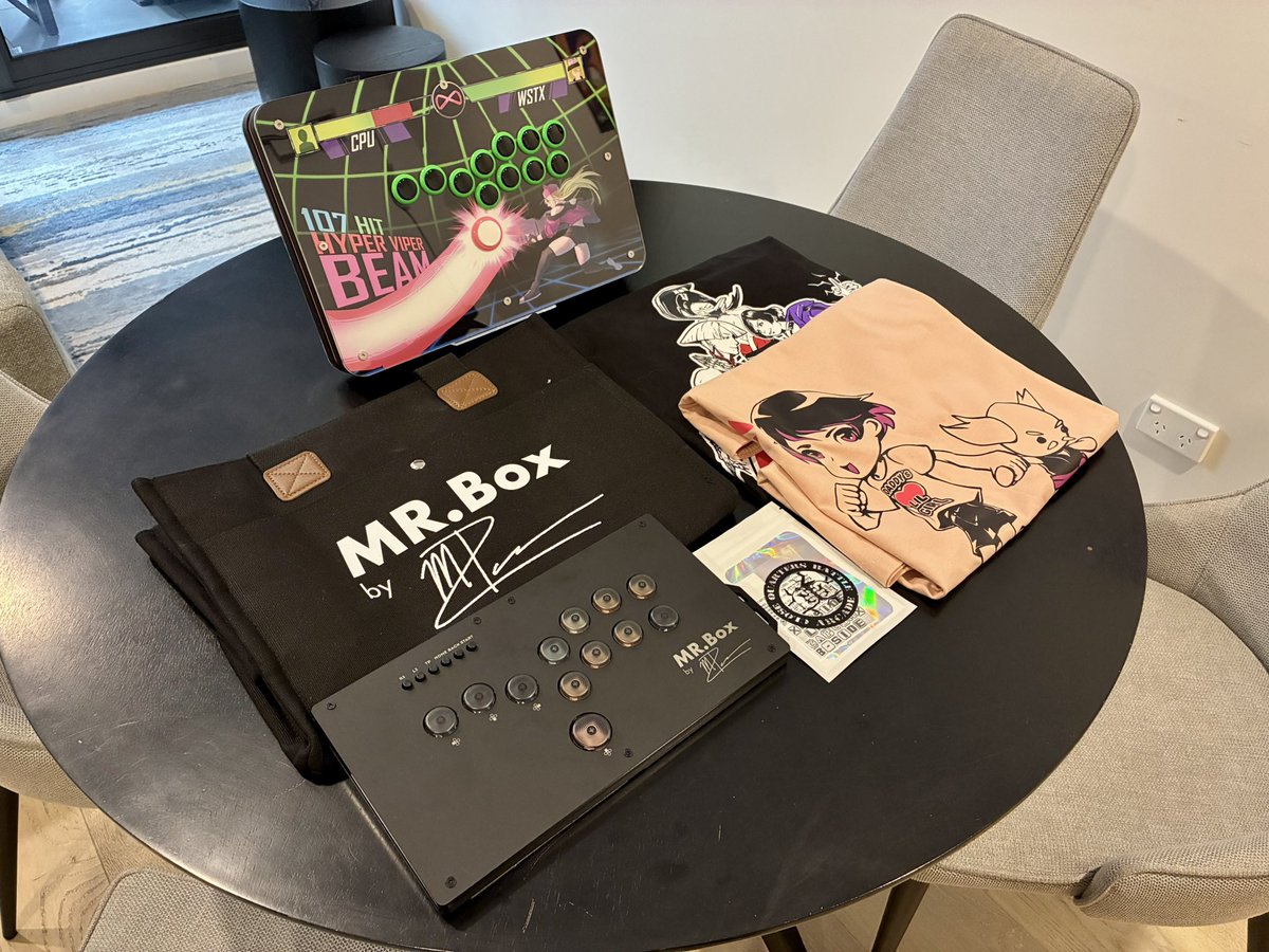 My BAM 2025 treasures!

Thank you <a href="/CouchWarriors/">CouchWarriors</a> - hosting and the t-shirts! <a href="/cqb_arcade/">CQB Arcade</a> - assisting with our give-aways. <a href="/ThatMikeRossGuy/">Mike Ross</a> - generosity of the controller/case.

My Perth crew for their incredible results! <a href="/Beedozer3/">Beedozer</a> <a href="/Mollie_poke/">Mollie</a> <a href="/Yudetamagosf/">Yude</a> <a href="/FreeserFGC/">Freeser</a>