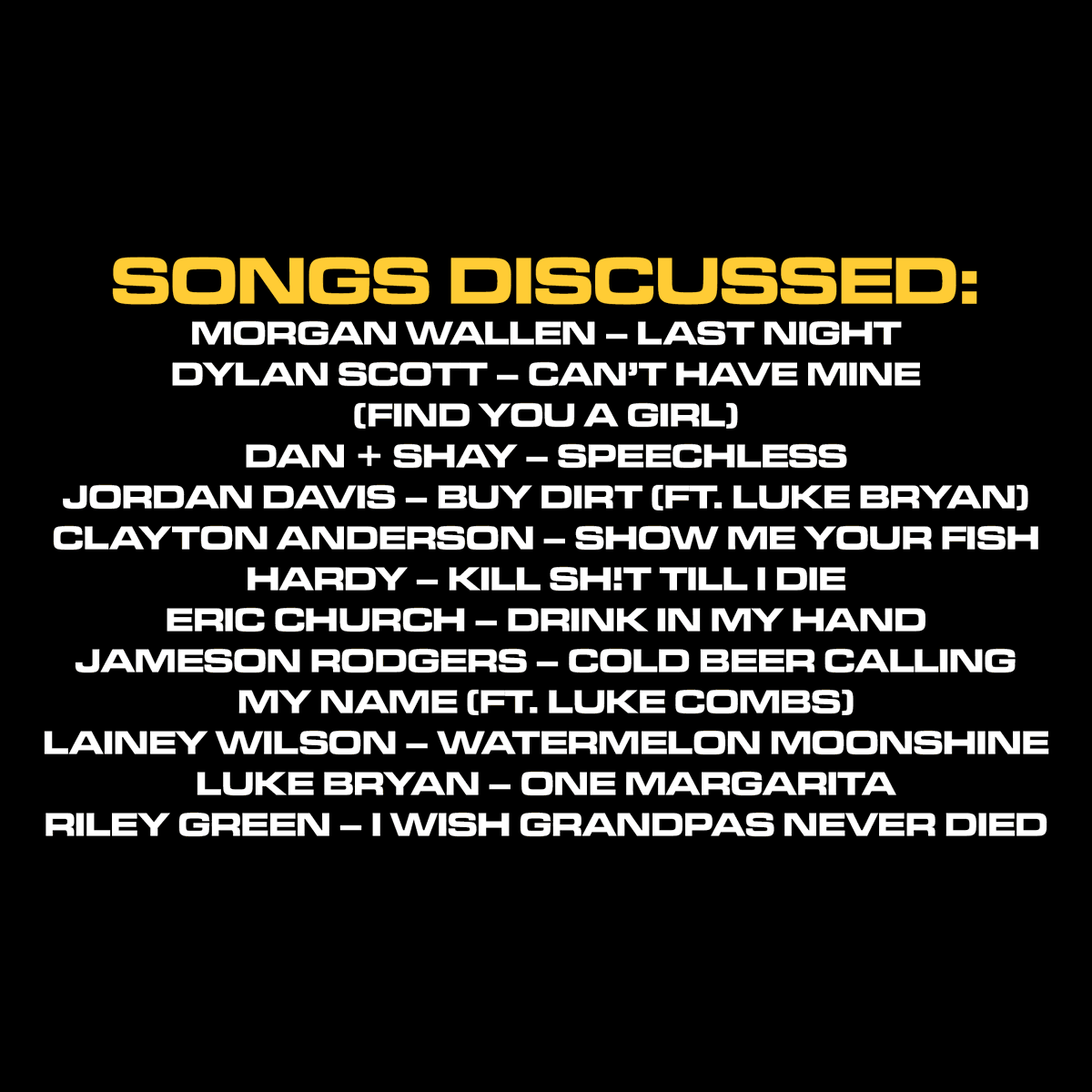 Out now wherever you find podcasts, we're joined by <a href="/cheddahz/">jay</a> &amp; <a href="/cooldetat/">eli manning fireworks</a> as we look at a bunch of dumb fucking country songs.

Find your platform of choice via the link in the replies!