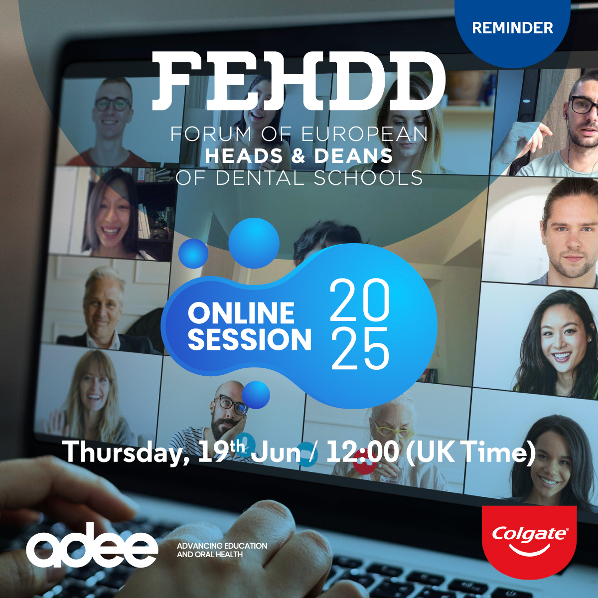 Reminder: Join us for the FEHDD Online Session 2025 on Thursday, 19 June | 12:00-13:00 (UK)
We’ll wrap up work on the Competency Framework &amp; preview August’s Dublin topic! 🇮🇪
Register: adee.org/fehdd-online-s…
#FEHDD2025 #DentalEducation #adee50 #Dublin2025