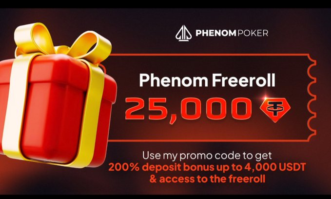 PhenomFiend's tweet image. Sunday, June 15th $25k poker FREEROLL. Open to EVERYONE who signs up before the tournament starts. Use my link below to get 200% up to $4000 sign up bonus + I'll send $20 directly to your account. NO STRINGS ATTACHED.
play.phenompoker.com/register?r=ryk…