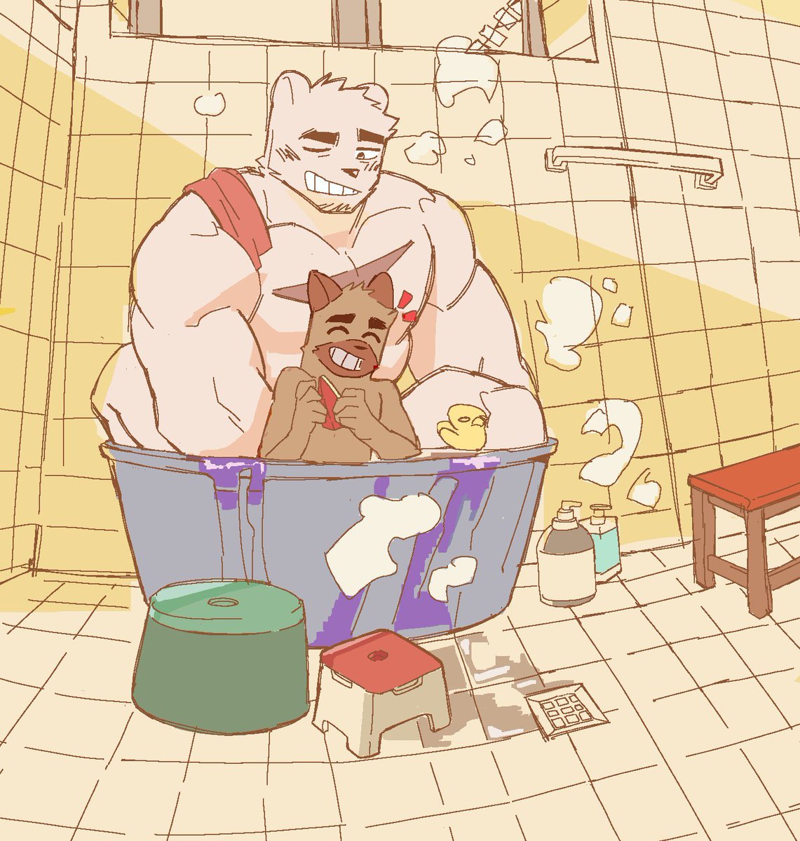 🫧🐶🐻‍❄️🫧Bath time🚤