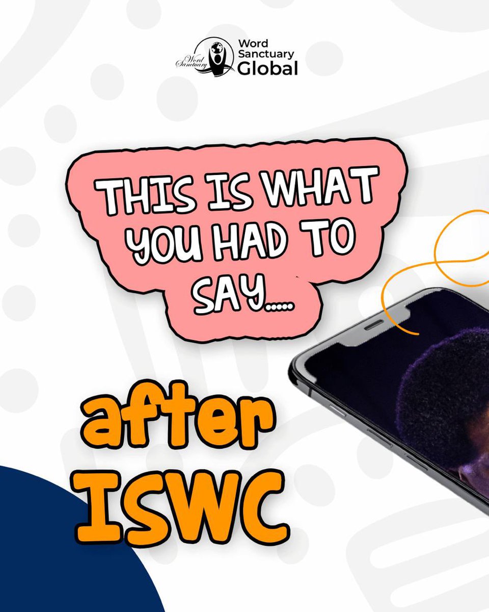 word_sanctuary's tweet image. See what God is doing through our International Soul Winning Conference (ISWC)🙌✨
Here are some of the best comments so far.
Which of these resonates with you the most?