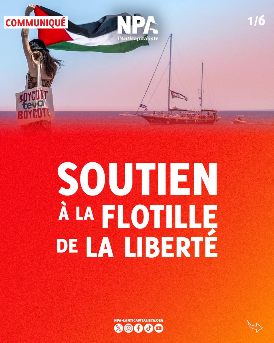 La Flottille pour Gaza a pris la mer il y a une semaine avec à son bord l’eurodéputée Rima Hassan et la militante écologiste Greta Thunberg. Benjamin Netanyahou a procédé à l’arrestation de l’ensemble de l’équipage cette nuit.
1/6 ⤵️