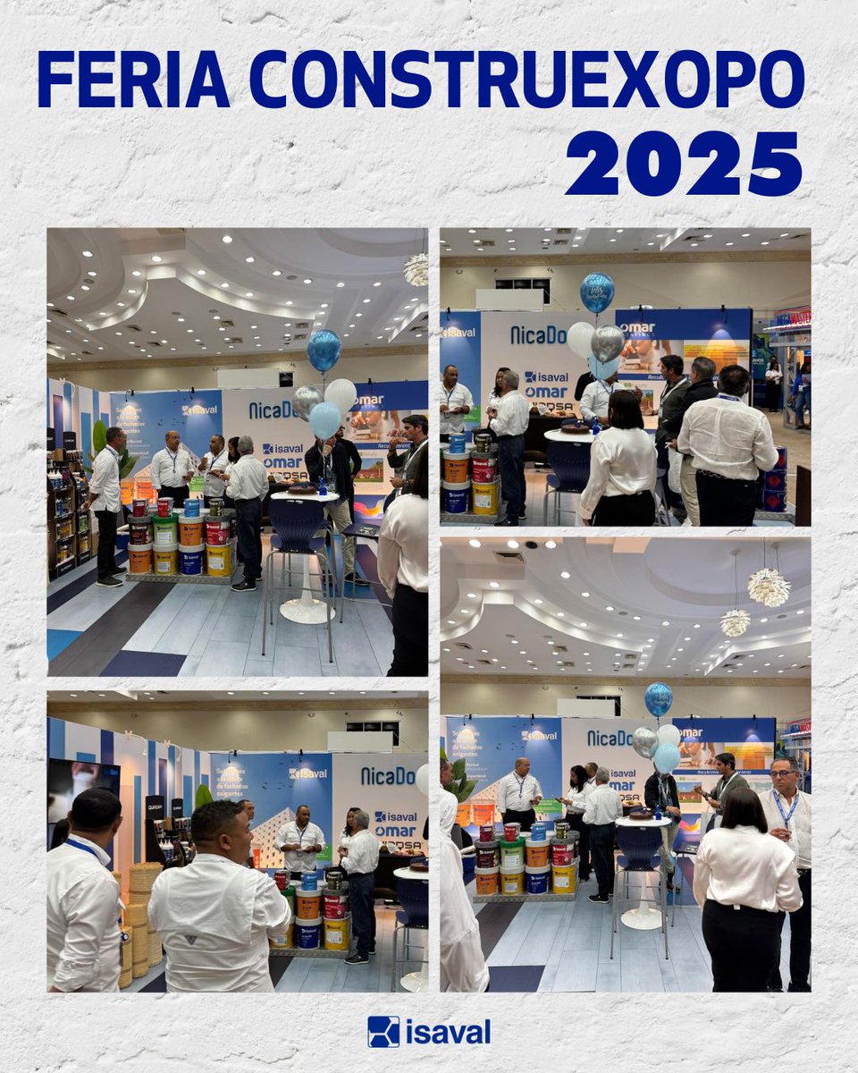 Pinturas_Isaval's tweet photo. ✨ Nuestra primera participación en @construexpord ha sido todo un éxito.

Gracias a todos los que se acercaron a nuestro stand. ¡Seguimos construyendo juntos! 🏗️

#construexpo2025 #isaval #construcciónRD #contribuirconstruyendo https://t.co/gSEqjdQkpd