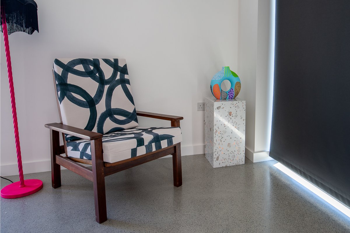 Ciara loved CRL Quartz Venetian Grande so much that she even used it to create an eye-catching light box. With a reduced depth, which increases the translucency of the stones and lets the light shine through, this backlit surface makes a striking addition to any interior.