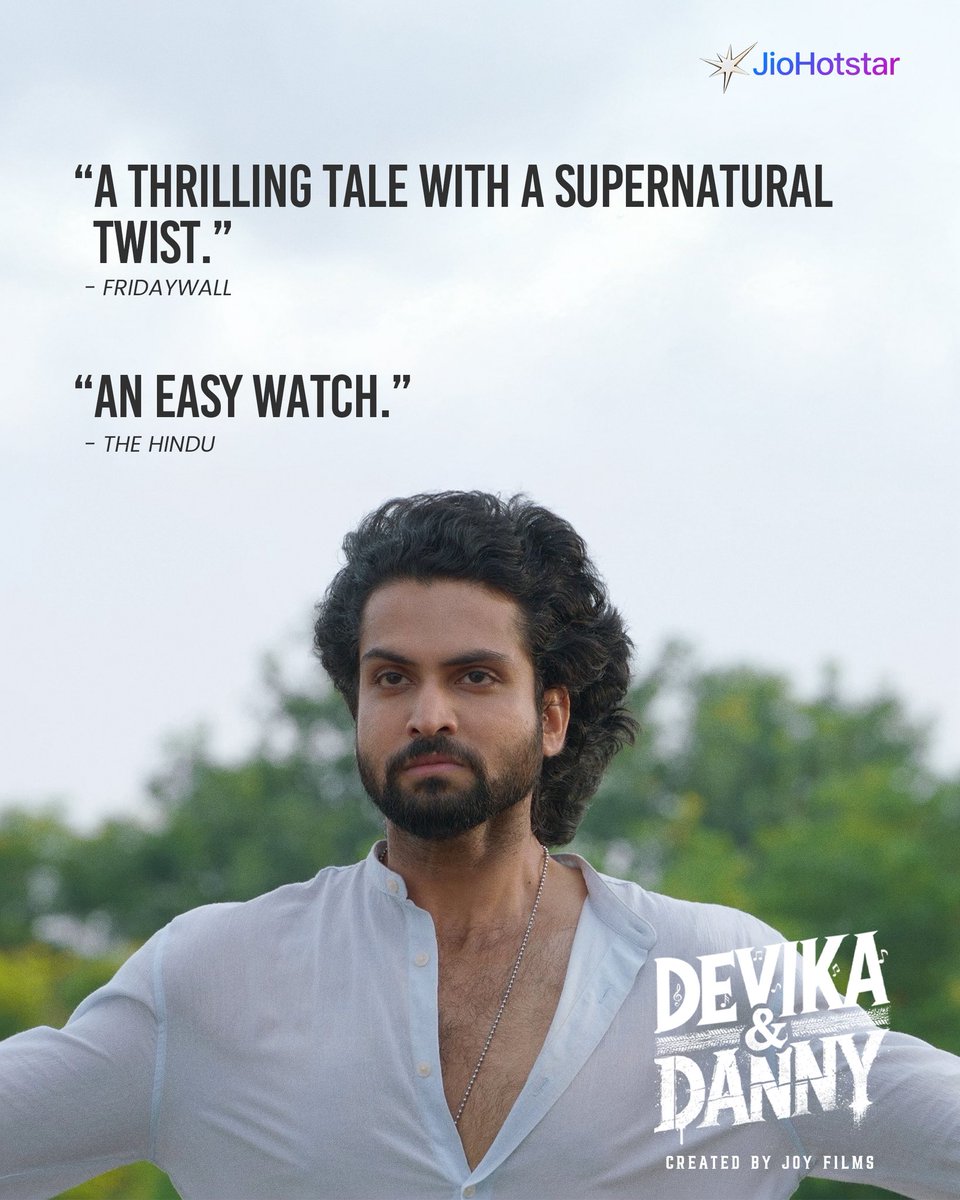 JoyFilmsllp's tweet photo. Critics are "spooked" in love!  🤍

Devika &amp; Danny streaming now exclusively on JioHotstar! 💌

#DevikaAndDanny streaming on #JioHotstar #HotstarSpecials https://t.co/xdkffAGPxk