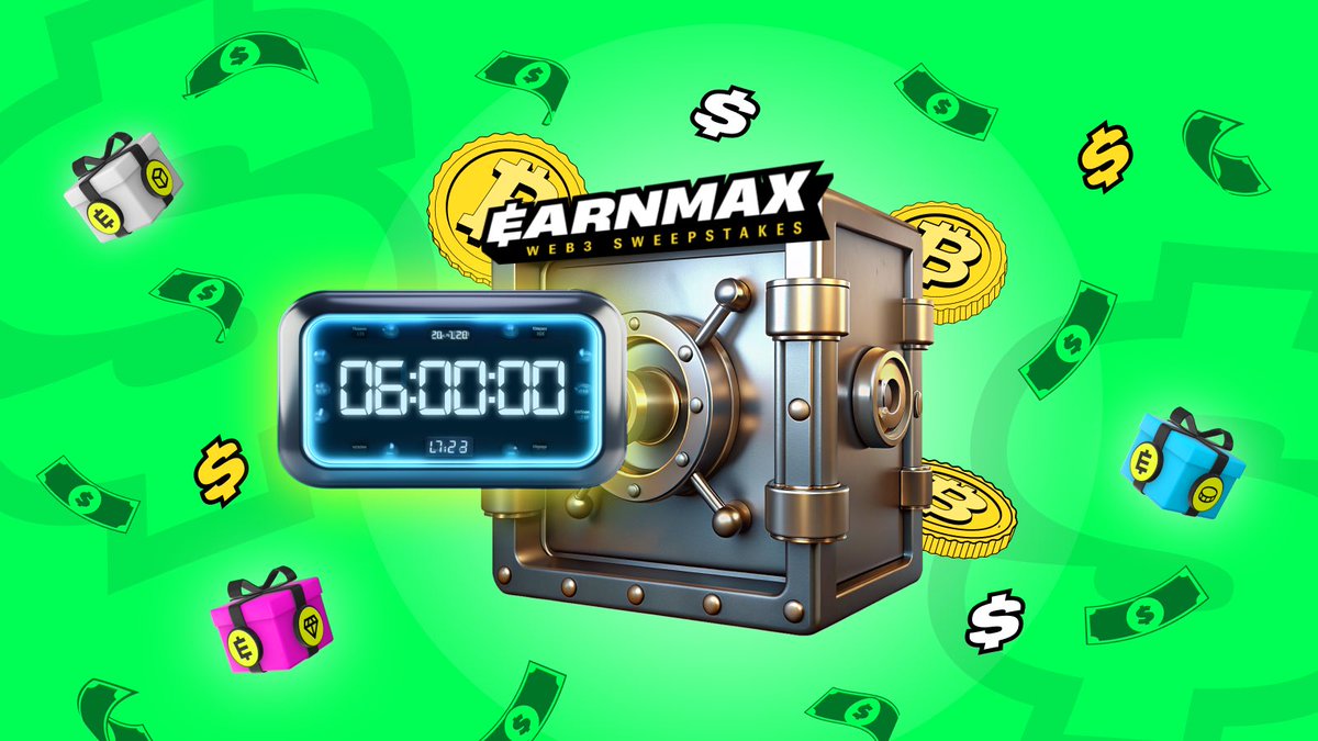 EARNMrewards's tweet photo. ⏳ 6 HOURS TILL FIRST EARNMax WEEKLY DRAW ⏳

🎟️ Last chance to lock in your tickets
💰 Up to 10,000+ instant bonus with friend referrals
🎯 Goal - WIN!

https://t.co/OElBTiwcHN https://t.co/UD0zy8EsSU