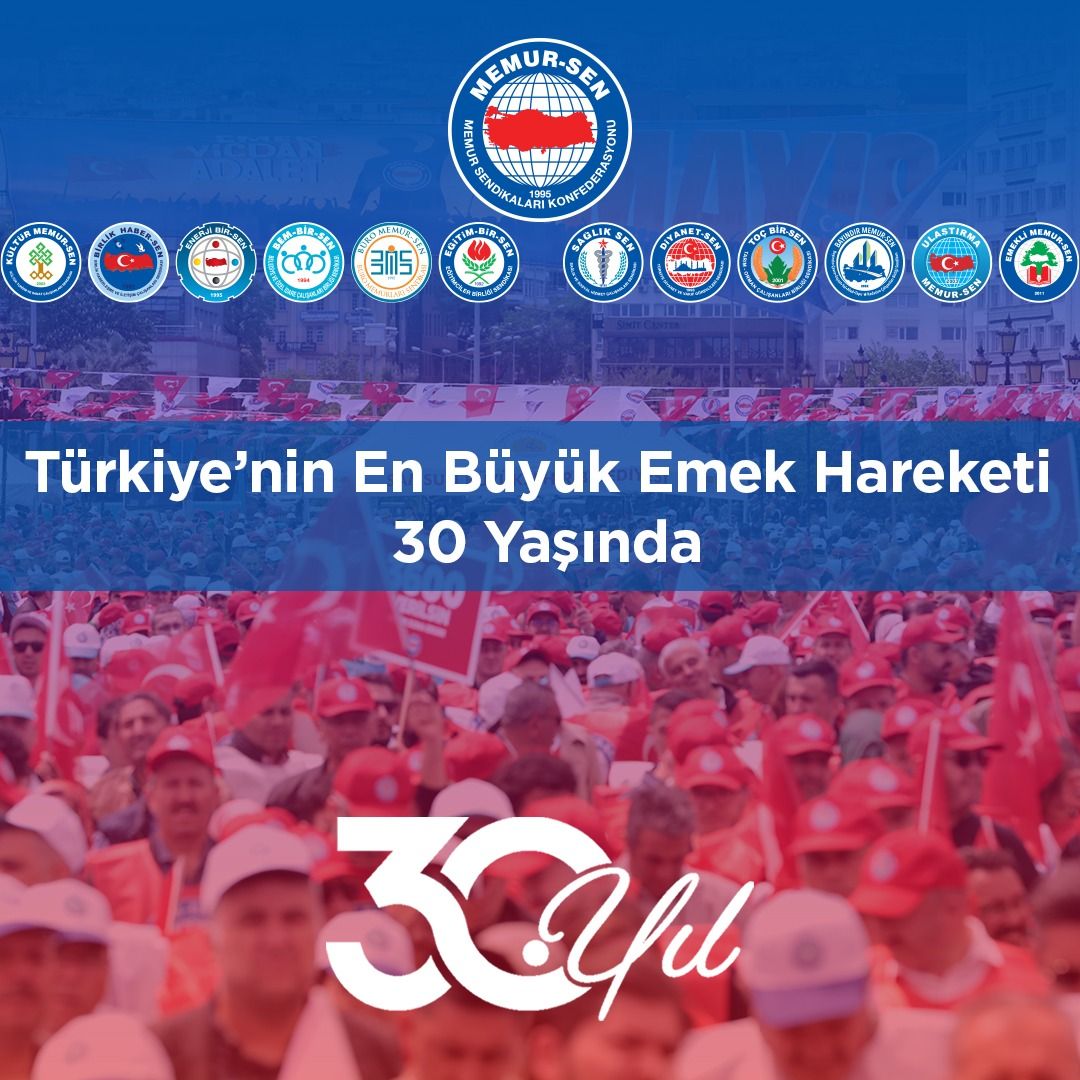 Türkiye'nin En Büyük Emek Hareketi 30 Yaşında!

Memur-Sen; 30 yıldır, hakkın, adaletin, barışın, emeğin ve özgürlüklerin mücadelesini vermiştir, bundan sonra da bu uğurda mücadelesini kararlı bir şekilde sürdürecektir.

#MemurSen
#MemurSen30Yaşında
#30Yıl 
#EmeğinYolculuğu
