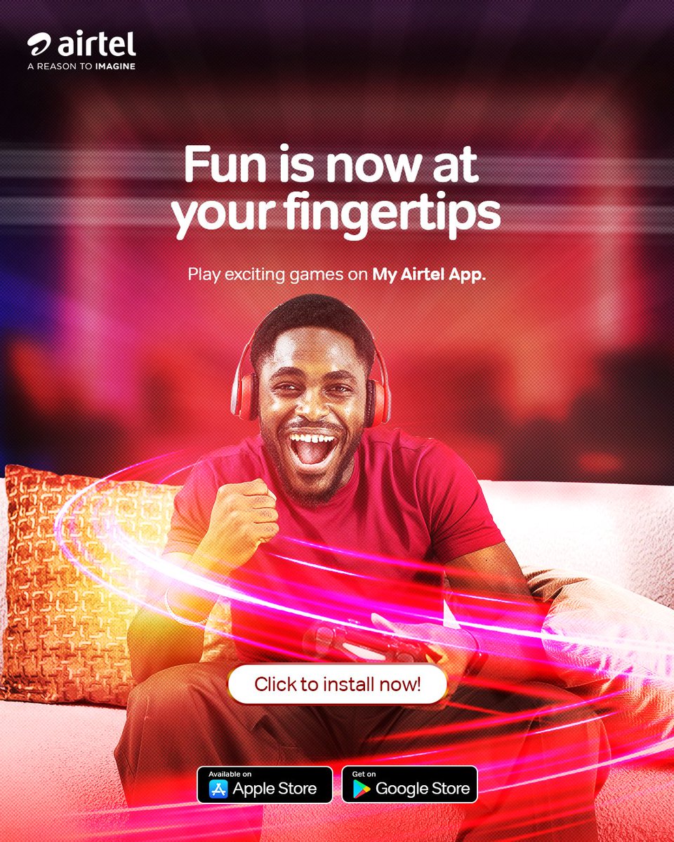 Fun is literally at your fingertips 😌

Explore exciting games on the My Airtel App. 

Download on Google Play or App Store today. 
#MyAirtelApp
#AReasonToImagine