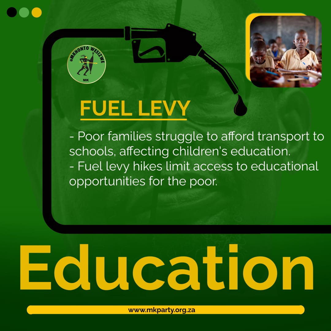 Fuel Levy

- Poor families struggle to afford transport to schools, affecting children’s education. 
- Fuel levy hikes limit access to educational opportunities for the poor. 

Education