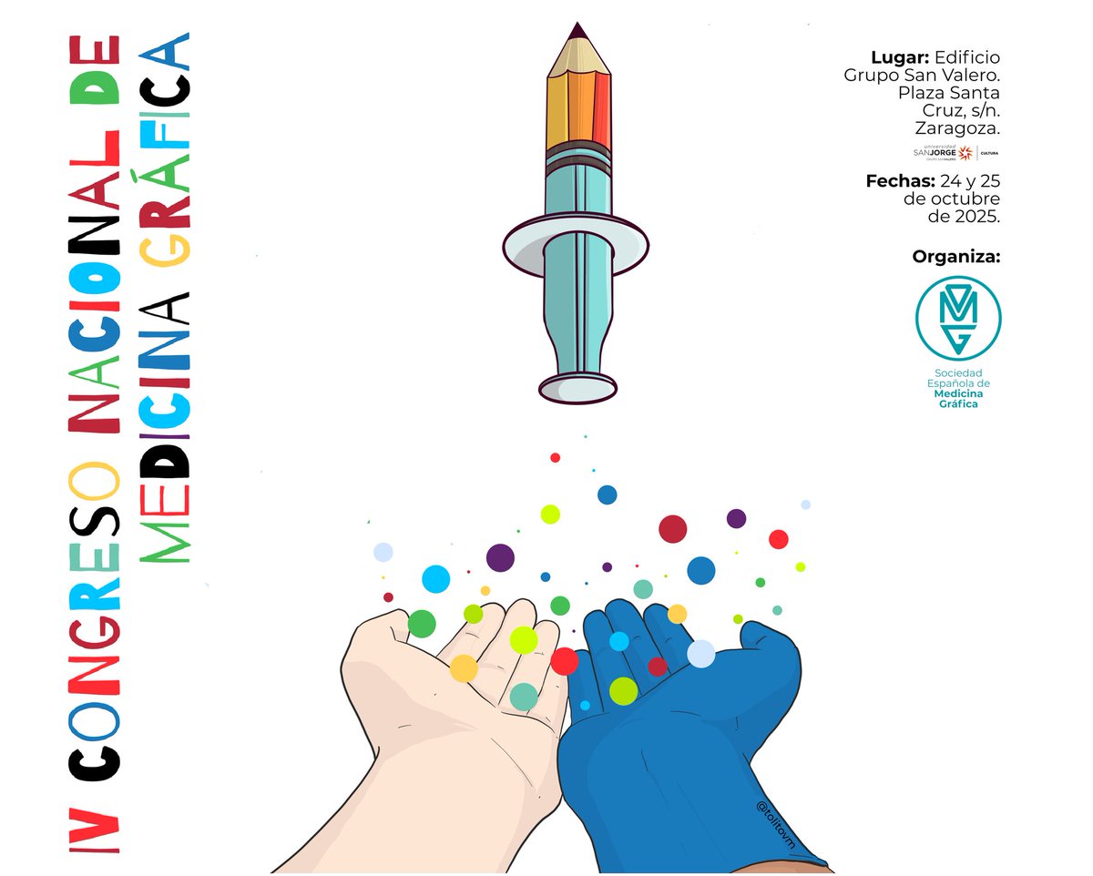 IMPORTANTE
Se abren hoy las inscripciones al IV Congreso Nacional de Medicina Gráfica!!
24-25 Octubre. Zaragoza.
Este año pondremos mucho peso en las experiencias compartidas.
¡La #MedicinaGráfica ha despegado!
Vente!!
💃💃💃
semgraf.com/formacion-cong…