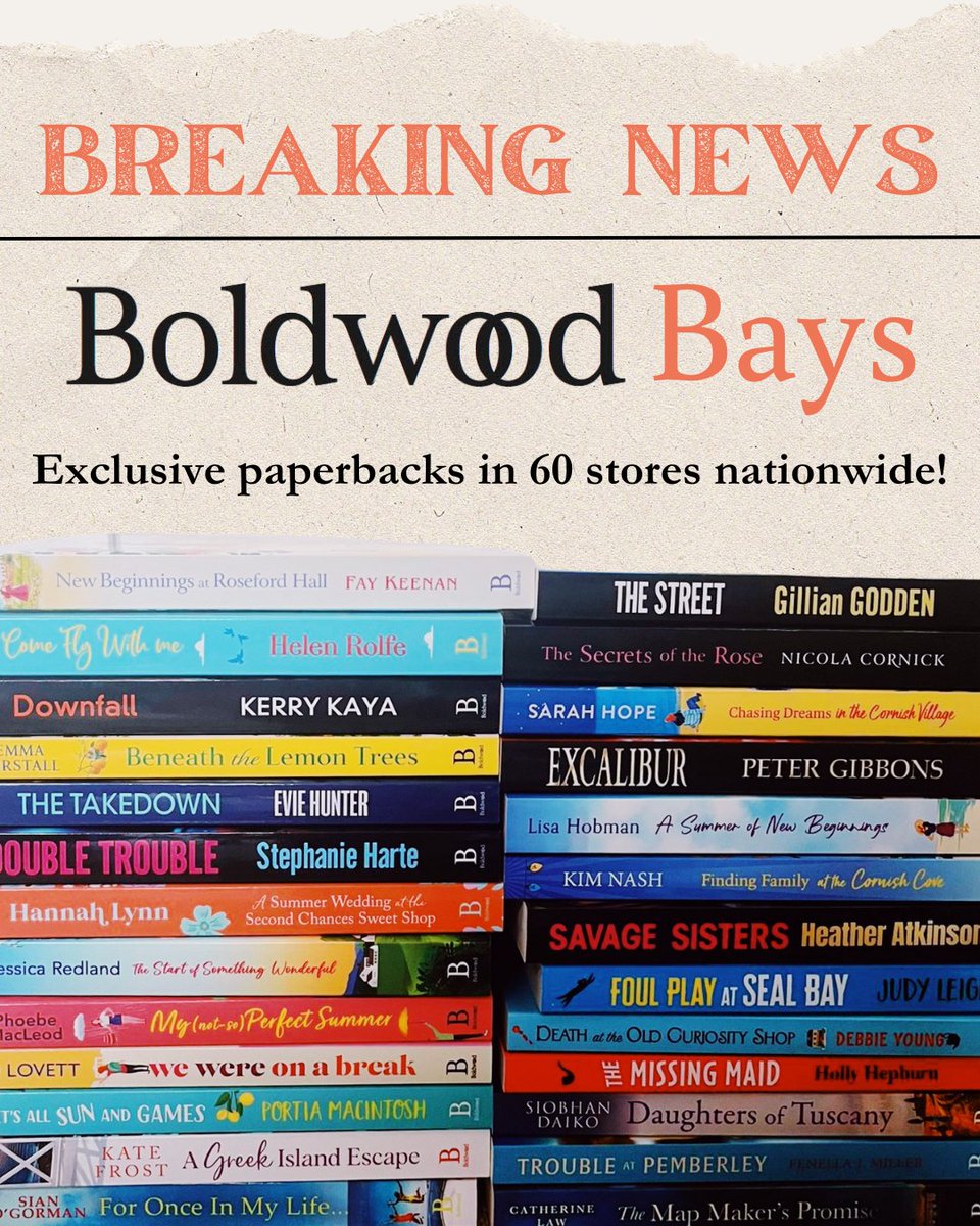 We're delighted to announce our partnership with <a href="/TheWorksStores/">The Works</a>, bringing an exclusive Boldwood bay of 40+ titles to 60 stores nationwide! 📚