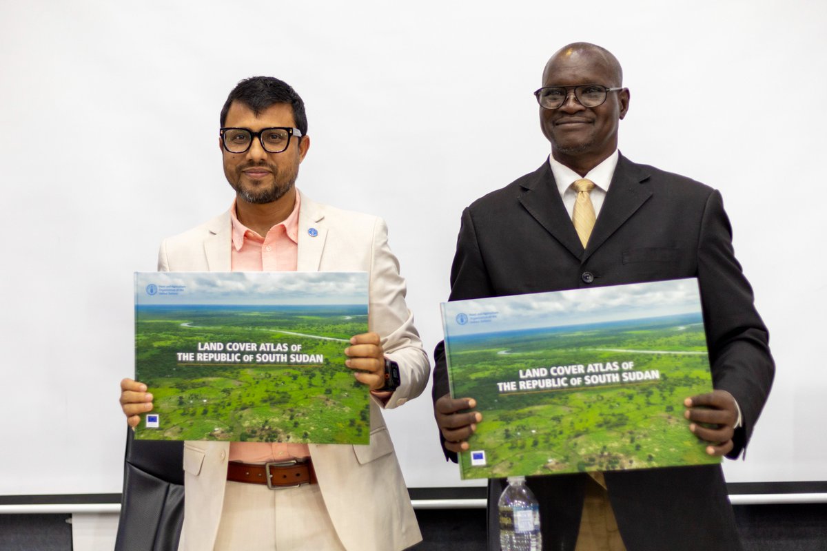 .<a href="/FAO/">Food and Agriculture Organization</a> &amp; <a href="/mafs_ss/">Ministry of Agric and Food Security - South Sudan</a> officially launched the #SouthSudan Land Cover Atlas in Juba 🗺️

This milestone marks a transformative step in understanding the country’s natural resources &amp; their potential for #SustainableDevelopment ♻️

Thanks to <a href="/SwissDevCoop/">Swiss Development and Cooperation</a> for their support.
