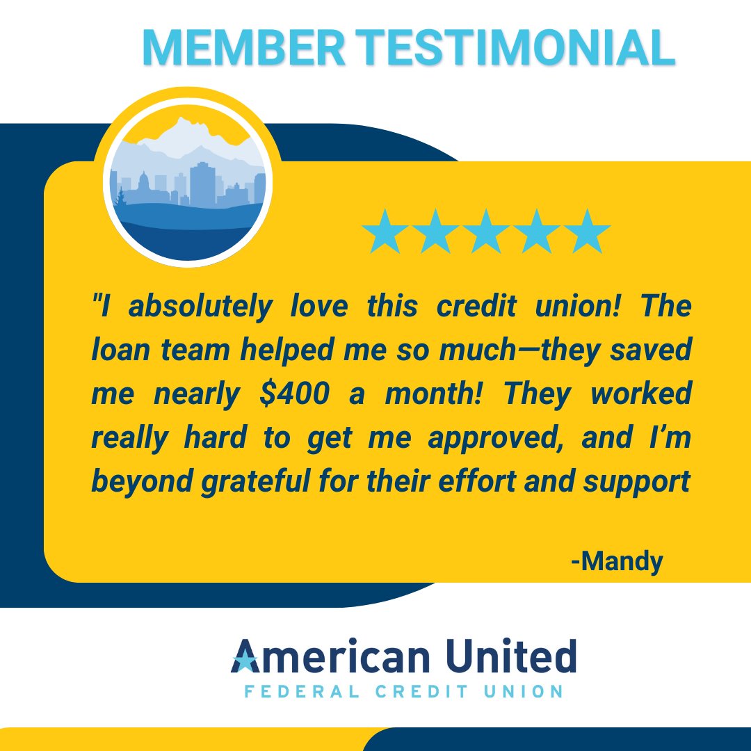 #AmericanUnitedCares #MondayMemberMoments #WeHelp #FinancialFamily #Loans #NewMembership