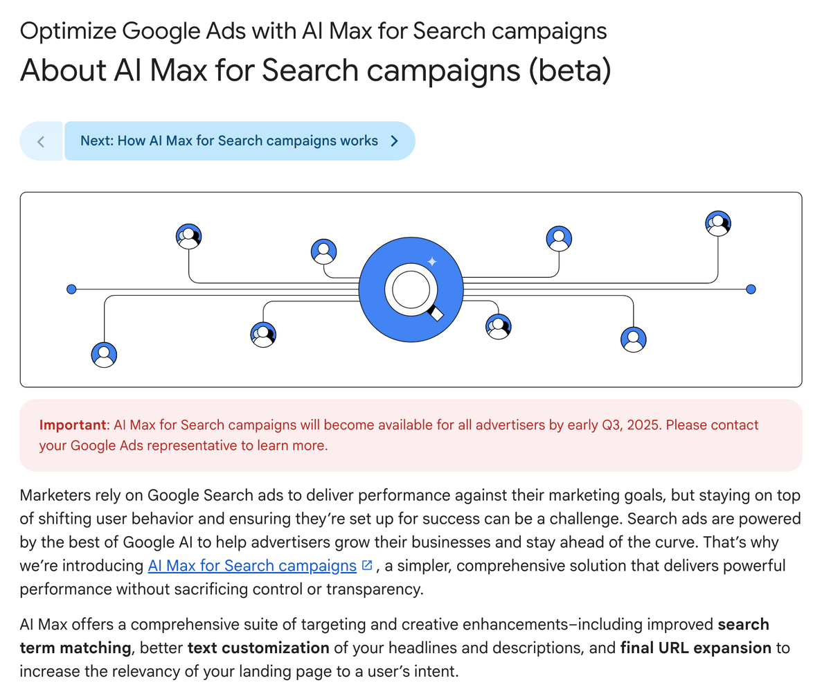 Barry Schwartz (@rustybrick) on Twitter photo Google Ads AI Max coming to all advertisers in Q3 2025 seroundtable.com/google-ads-ai-… hat tip <a href="/Adriaan_PPC/">Adriaan Dekker</a> Google Ads AI Max coming to all advertisers in Q3 2025 seroundtable.com/google-ads-ai-… hat tip <a href="/Adriaan_PPC/">Adriaan Dekker</a>