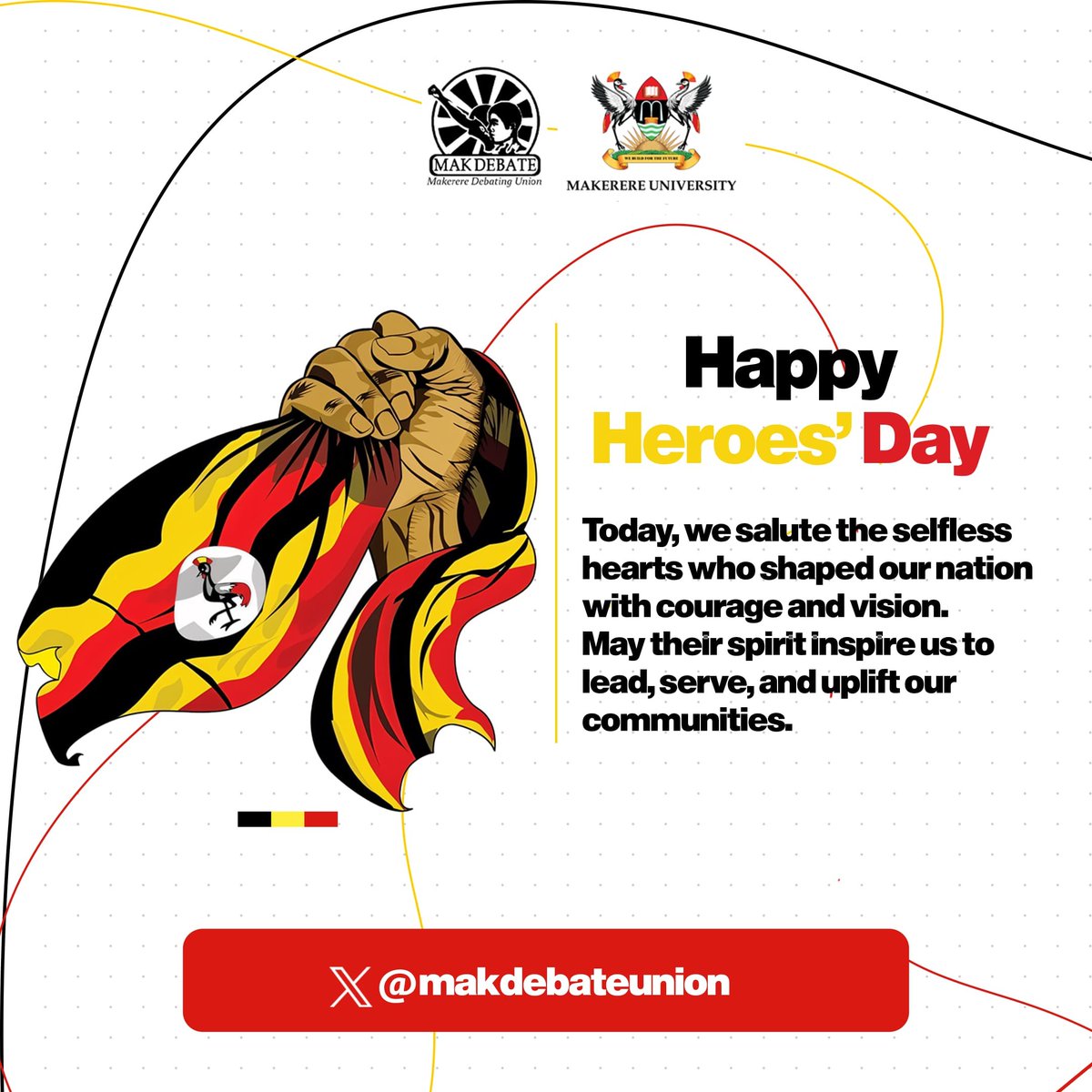 makdebateunion's tweet image. Today, we honor the ones who stand tall in the face of adversity. The ones who make sacrifices, whether seen or unseen. The ones who push forward, even when the road is hard and the outcome uncertain.
Happy Hero's day.