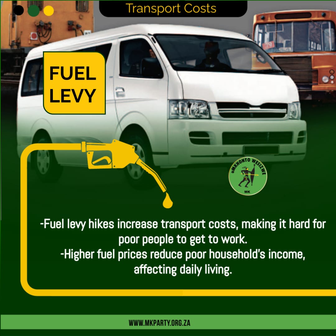 Fuel Levy

- Fuel Levy hikes increase transport costs, making it hard for poor people to get to work.
- Higher fuel prices reduce poor household’s income, affecting daily living.