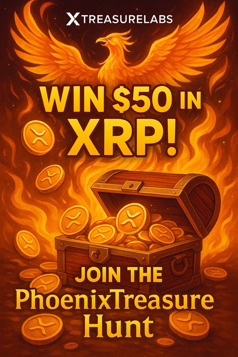 🚀 GIVEAWAY ALERT: Win $50 in XRP🚀
To celebrate the PhoenixTreasure Hunt, we’re giving away $50 in XRP to one lucky winner!
How to enter:
1️⃣ Follow @XTREASURELABS
2️⃣ Like &amp; RT this post
3️⃣ Tag 2 friends in the comments
Bonus: Tell us why you want to join the PhoenixTreasure