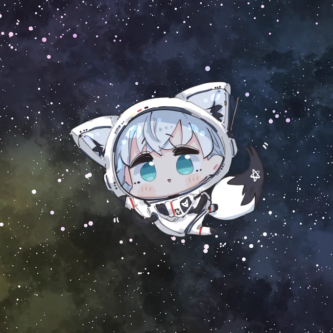 フブちゃんの宇宙旅 #絵フブキ