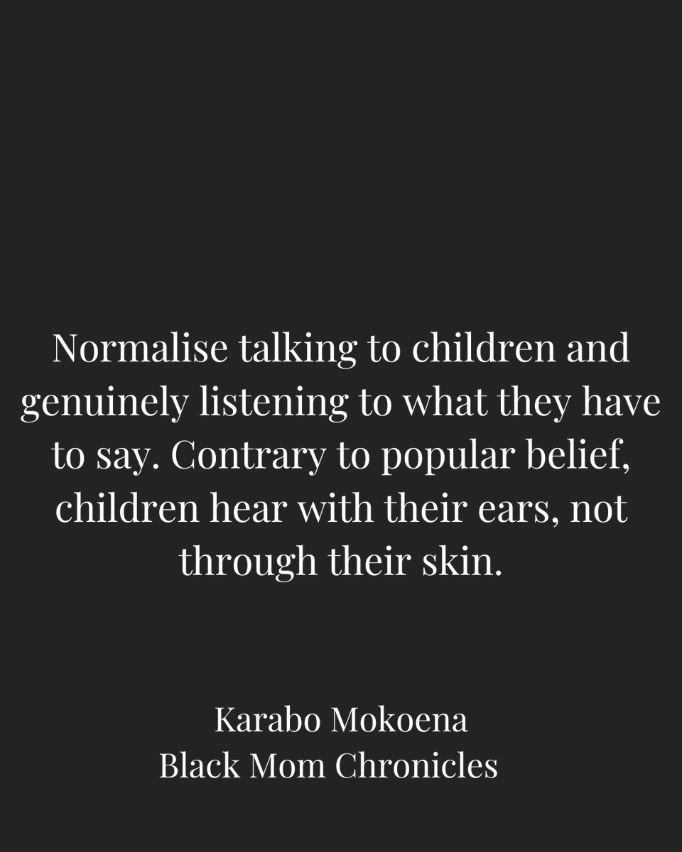Hitting children is not discipline – it’s trauma passed down. For Black families especially, it’s time to unlearn what colonisers and apartheid taught us: that control comes through pain. Our children deserve healing, not harm.  #StopHittingKids #BreakTheCycle #ConsciousParenting