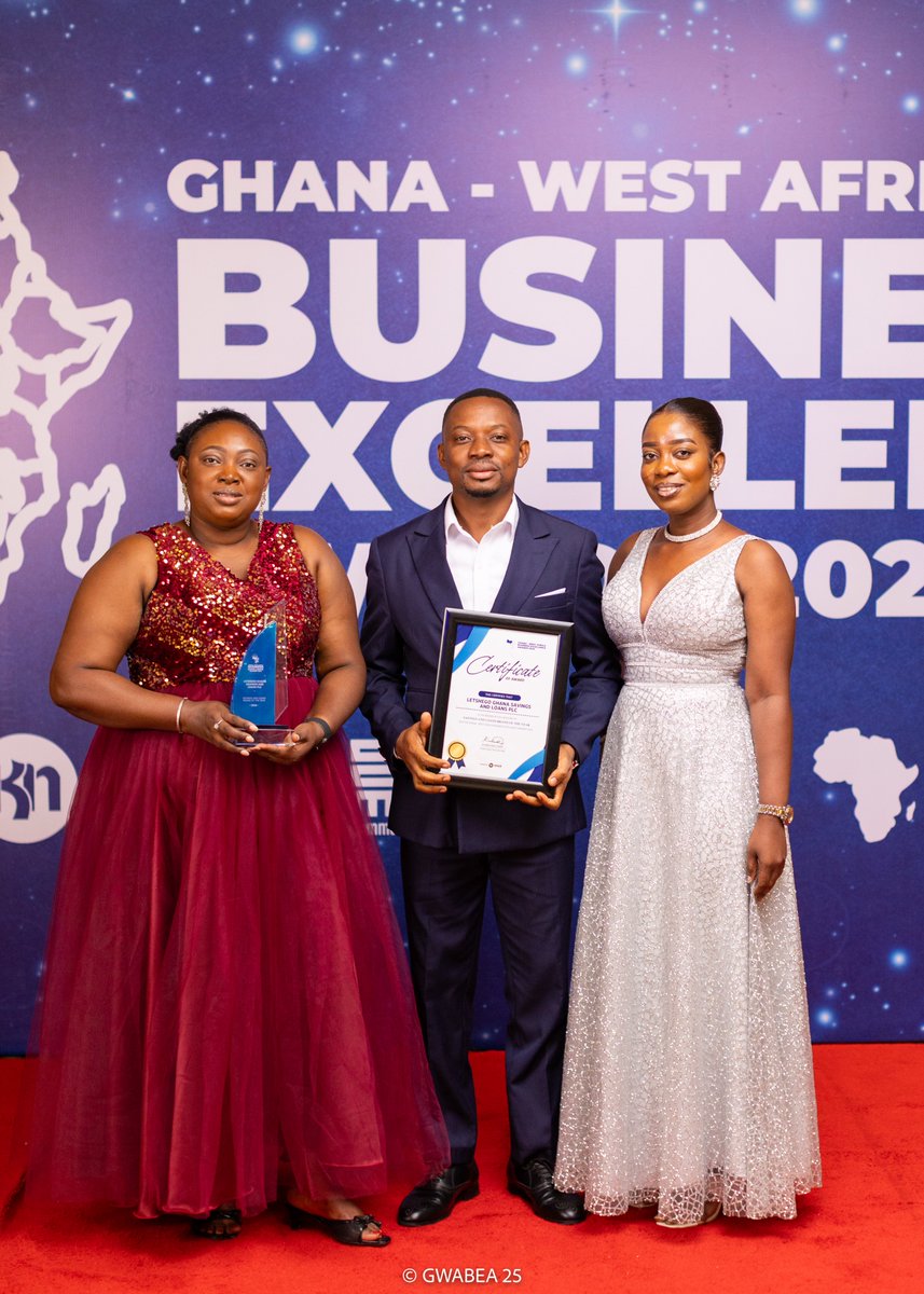 LetshegoGhana's tweet image. Last Saturday at the 8th Ghana-West Africa Business Awards, Letshego Ghana received the &quot;Savings &amp;amp; Loans Brand of the Year&quot; award.

This is a testament to our commitment, making innovative financial solutions accessible to all &amp;amp; the hard work of our PEOPLE!

#GWABEA25 #Letshego