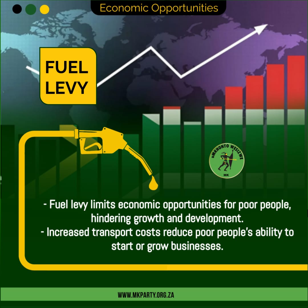 Fuel Levy

- Fuel Levy limits economic opportunities for poor people, hindering growth and development.
- Increased transport costs reduce poor people’s ability to start or grow businesses.