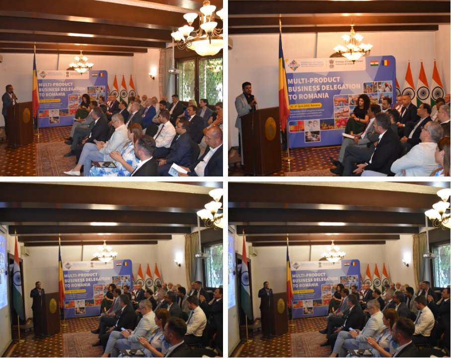 India in Romania (@eoiromania) on Twitter photo Amb. <a href="/manikajainifs/">Manika Jain मणिका जैन</a> inaugurated a 'BUSINESS MEET' organized for the FIEO delegation at the Embassy premises. The event was graced by Mr. Aurelian Gogulescu, Pres. of Prahova CCI. A significant number of 🇷🇴 business leaders participated and actively engaged with the delegation. Amb. <a href="/manikajainifs/">Manika Jain मणिका जैन</a> inaugurated a 'BUSINESS MEET' organized for the FIEO delegation at the Embassy premises. The event was graced by Mr. Aurelian Gogulescu, Pres. of Prahova CCI. A significant number of 🇷🇴 business leaders participated and actively engaged with the delegation.