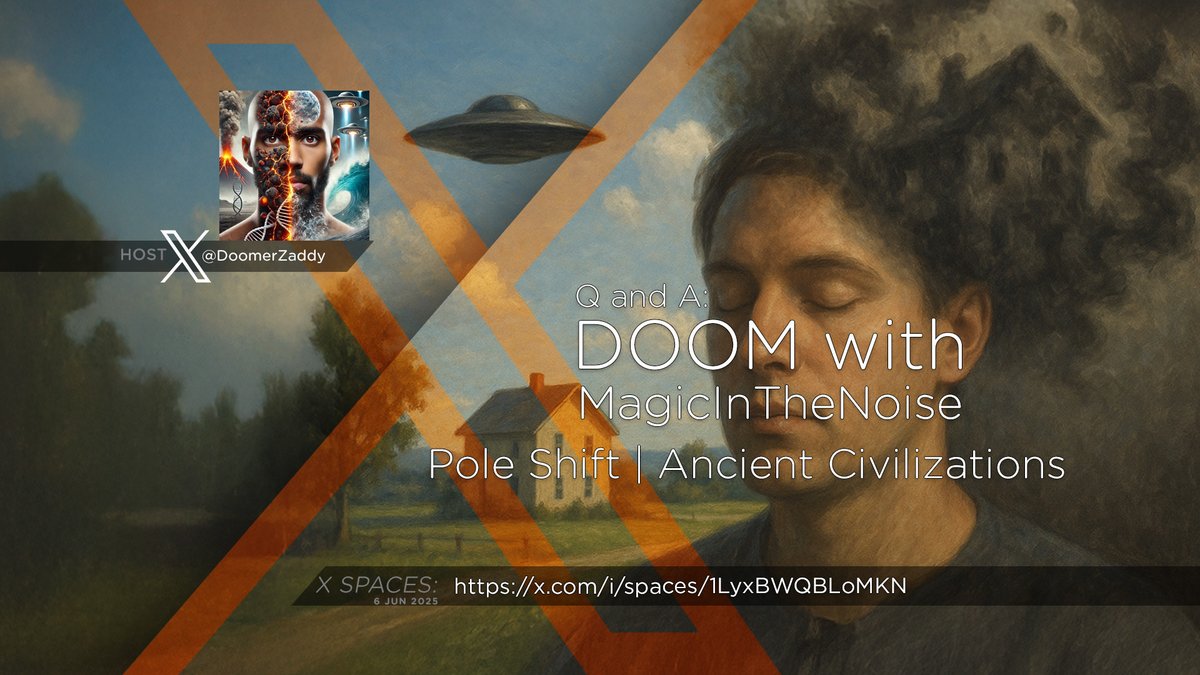 bluecrayon71's tweet image. DOOM with MagicInTheNoisie  | Pole Shift | Ancient Civilizations @DoomerZaddy @MagicInTheNoise 

Both Audio&apos;s added (30 min then the Q&amp;amp;A) 

🔗 youtu.be/zCkicLVbhSM?si…

#RemoteViewing #PoleShift #EarthChanges #Cataclysm #SpiritualAwakening #Consciousness #Disclosure #SolarEvents